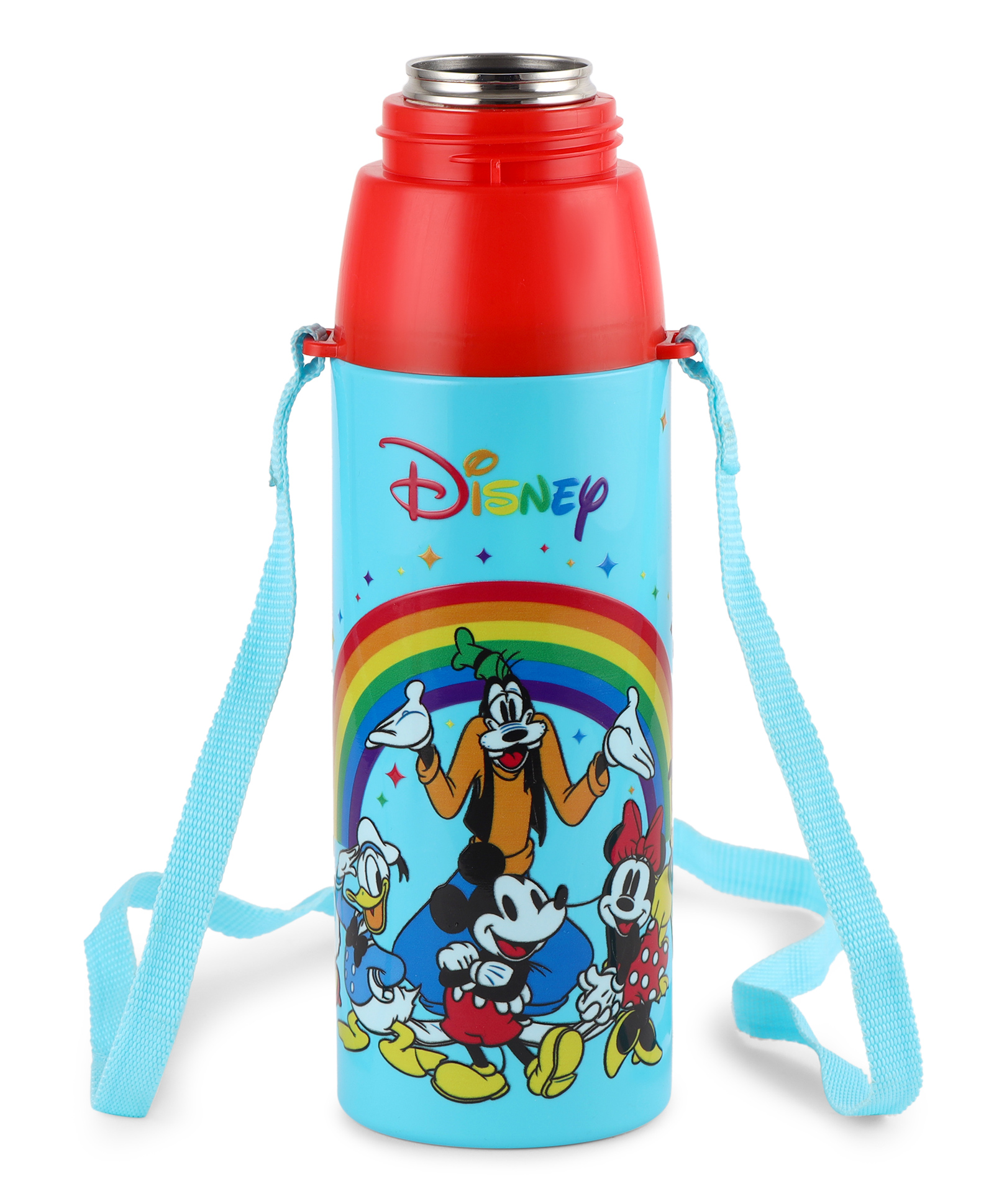 Cello Mickey Mouse Family 3 D Print Stainless Steel Insulated Water Bottle Light Blue - 380 ml-image-30