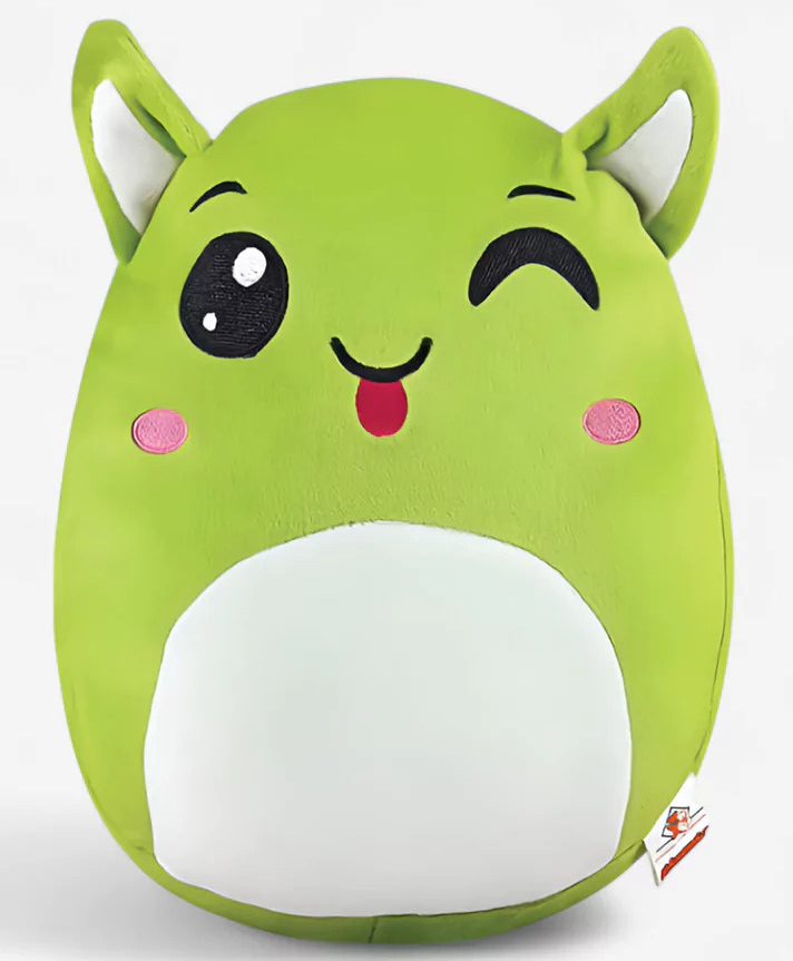 AURBO Green Cute Plush Pillow Stuffed Animal Huggable Cushion Soft Toy for Kids (Height 28 cm)-image-26