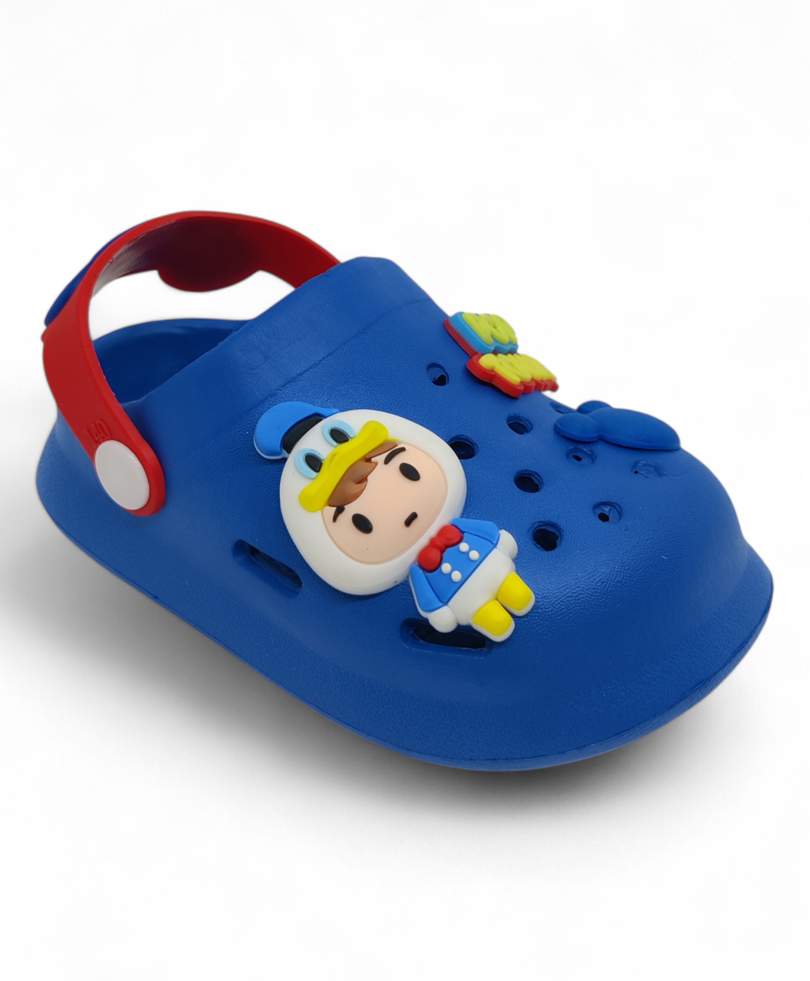Lil Lollipop Cartoon & Typography Applique Anti Slip Perforated Sling back Clogs - Navy Blue-picture-15