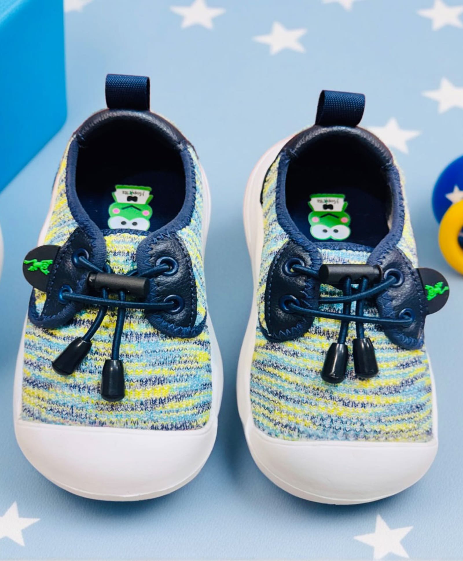 Hopits Abstract Designed Lightweight Sneakers - Navy Blue-image-30