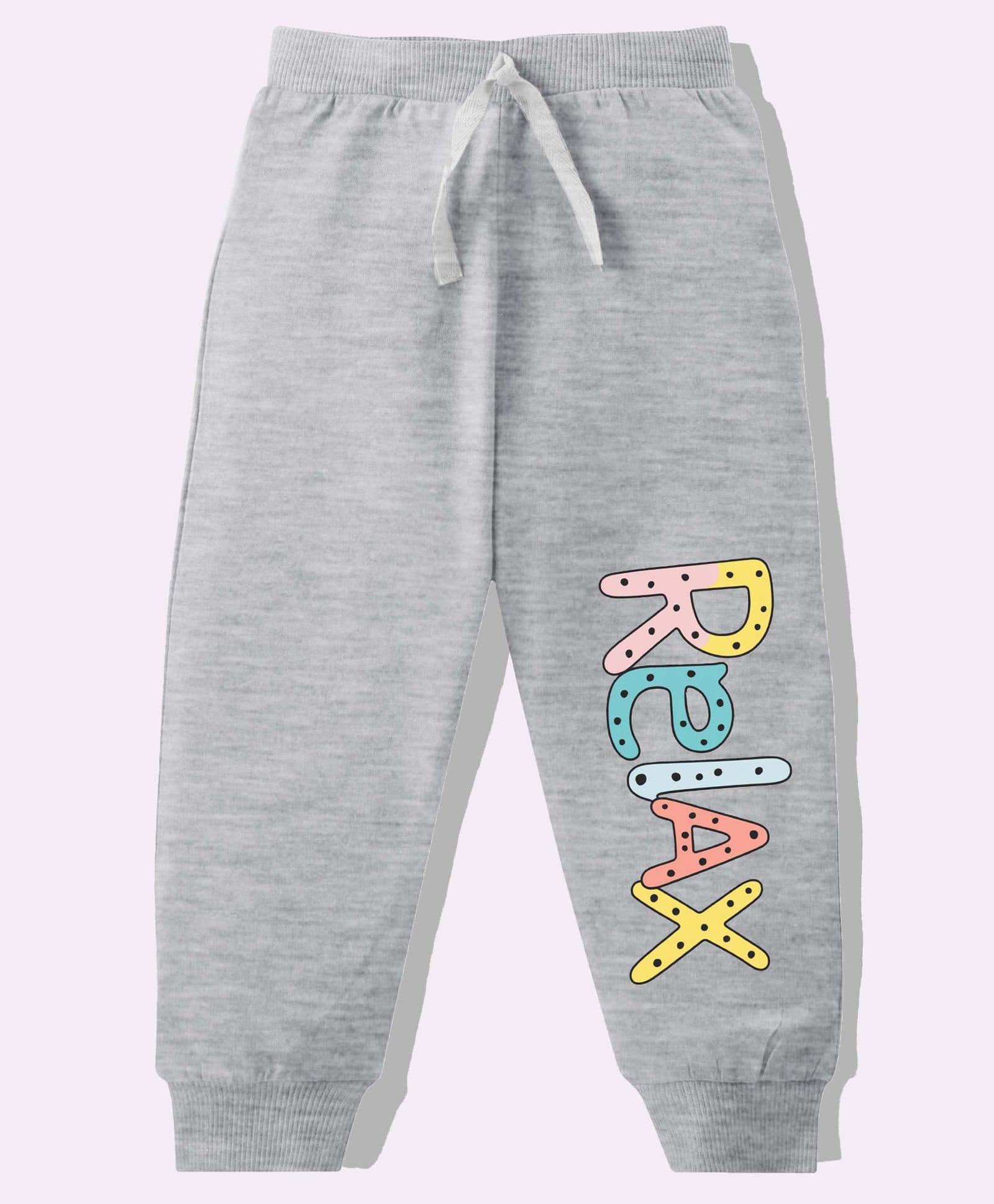 KAVEE Pure Cotton Knit Relax Text Printed Biowashed Lounge Pants - Grey-picture-13