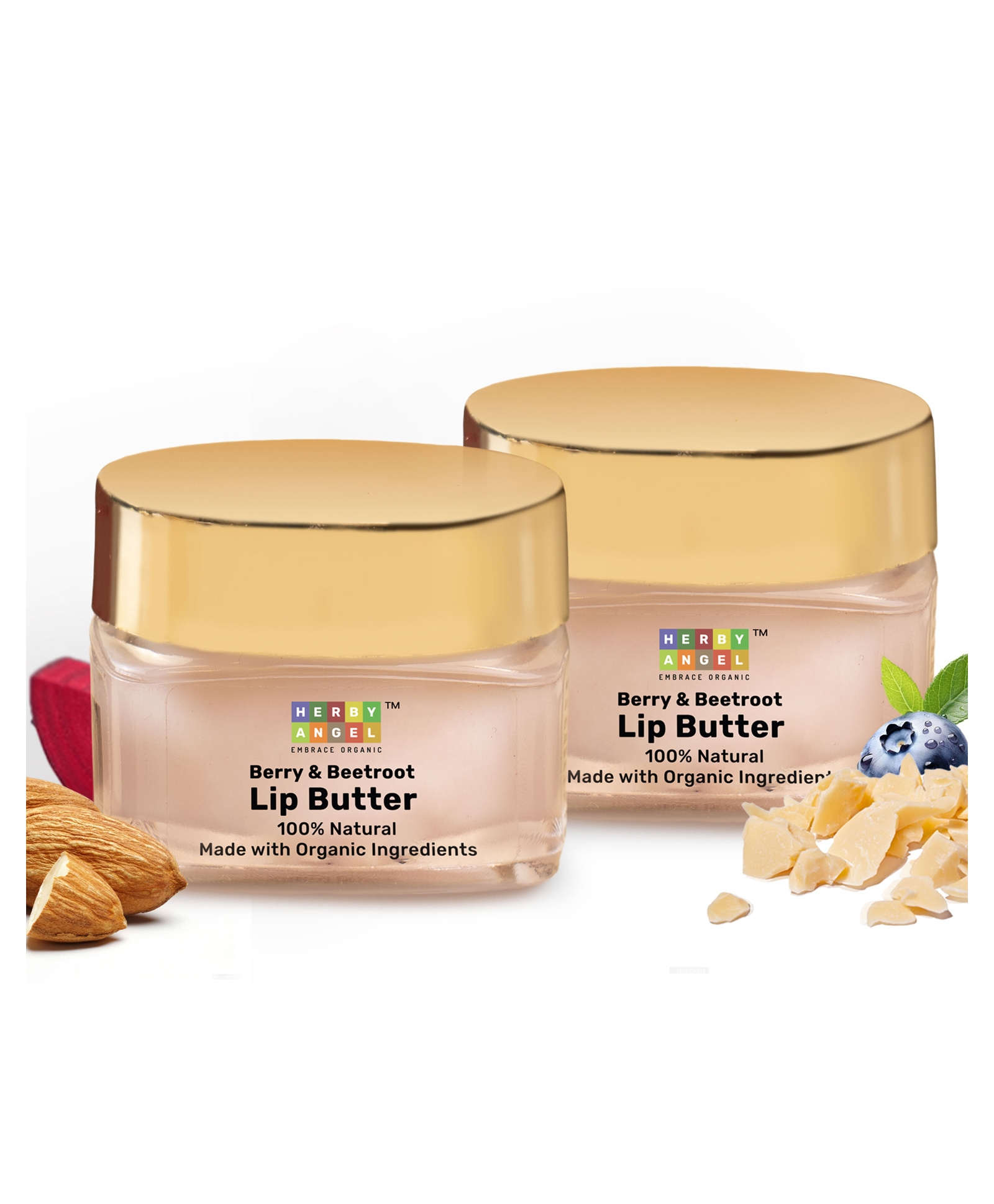 Herby Angel Berry & Beetroot Lip Butter With Goodness of Beetroot | Organic Lip Balm 10g (Pack of 2)-picture-13