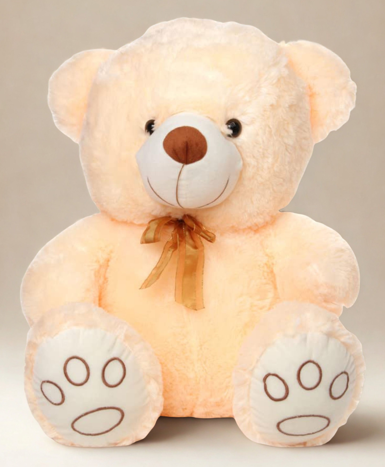 Tickles Sitting Cute Face Teddy Soft Stuffed Plush Toy For kids Boys & Girls Birthday Gifts (Color: Peach, Size: Length 48 cm)-image-11