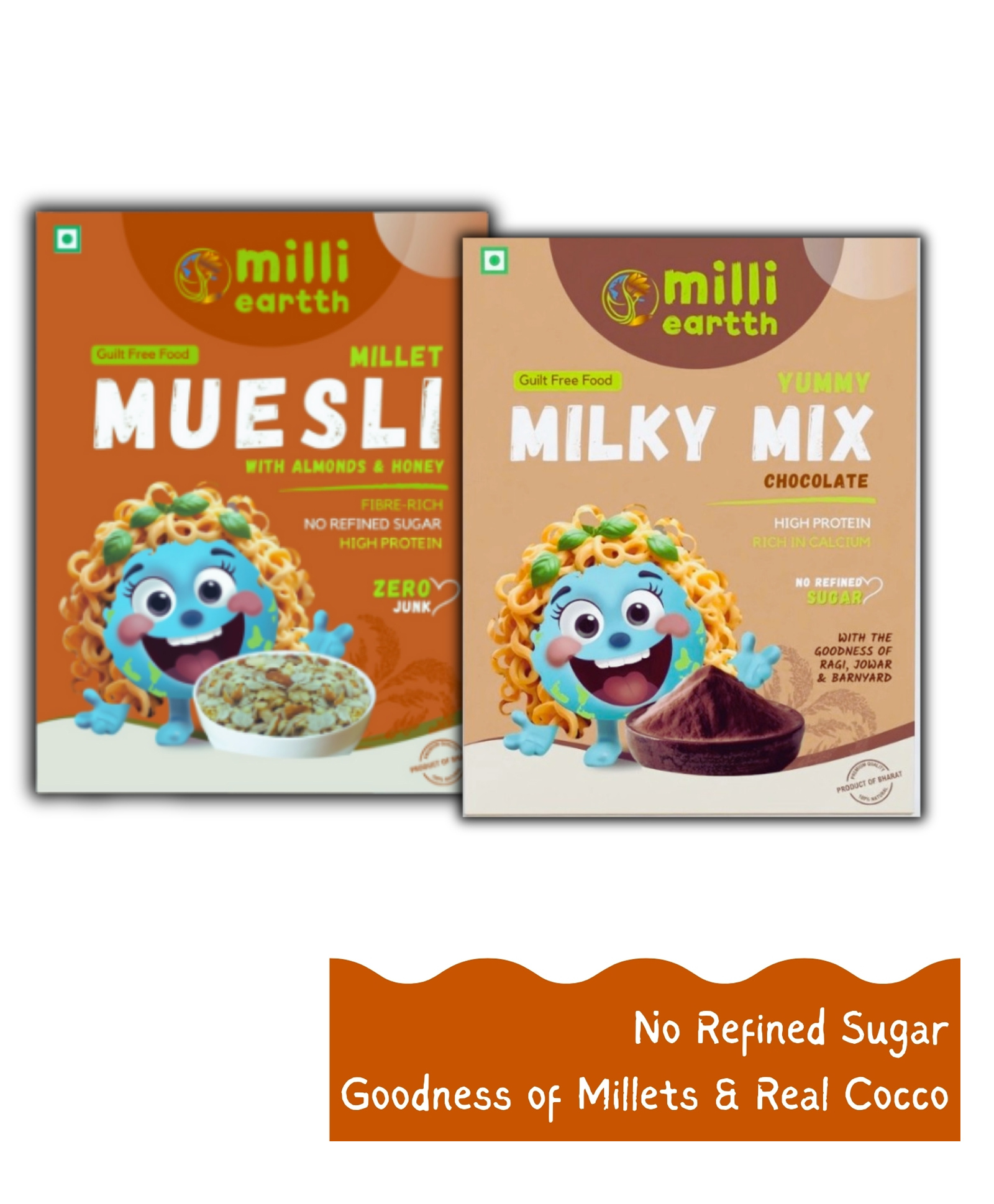 Millieartth Power Breakfast Duo Yummy Milky Mix 300g & Millet Muesli With Almond and Honey 350g High Fiber & Protein Combo With Millets, Quinoa, No Maida, No Palm Oil, No Preservatives-image-38