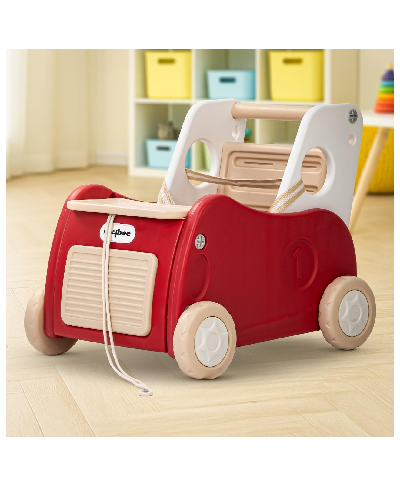 Baybee 4-in-1 Push Walker & Shopping Cart for Baby with Ride-On Mode, Pulling Mode, Toy Storage & Removable Food Tray | Multifunctional Baby Walker for 6+ Months-image-21