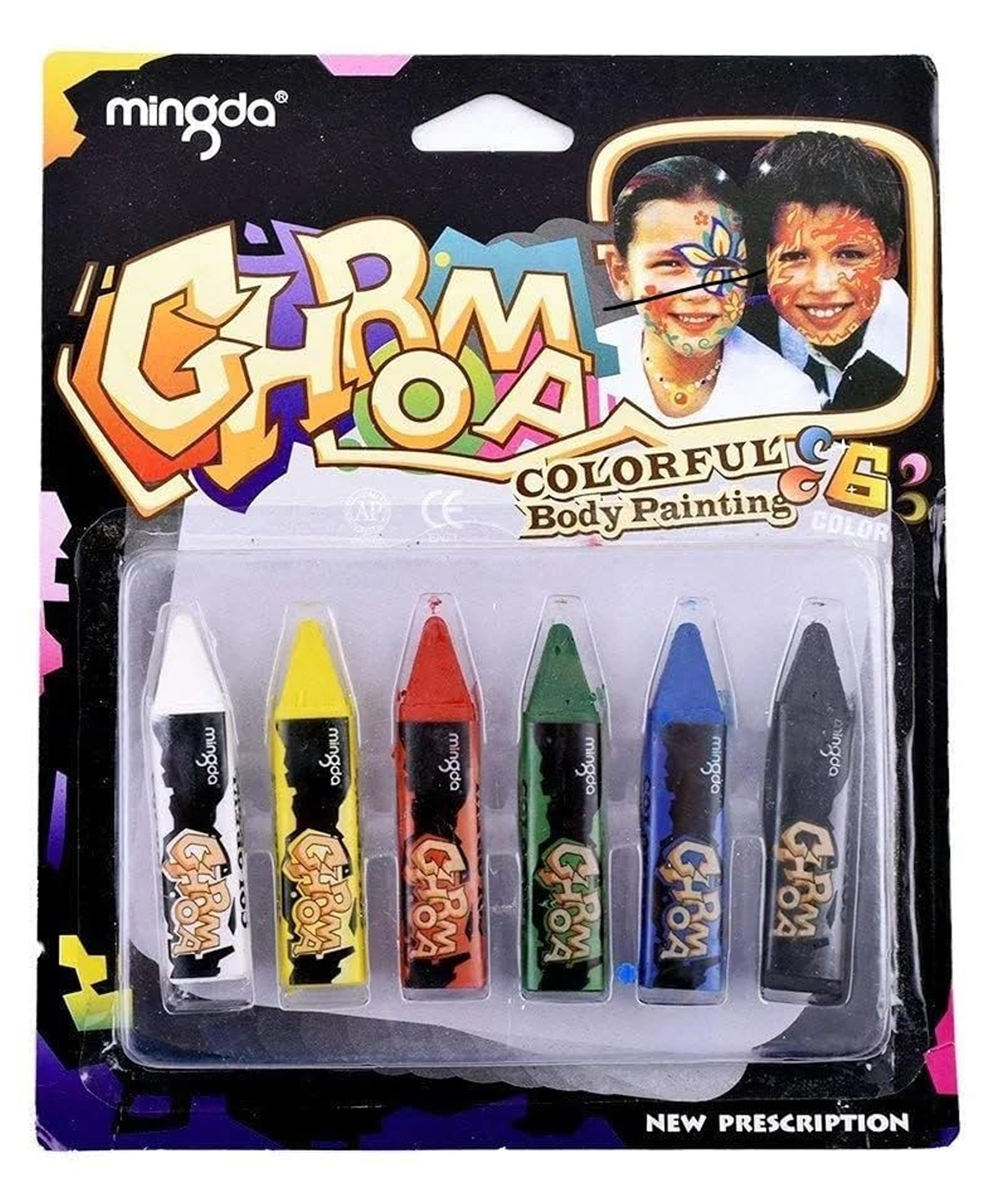 Azhari 6pc Body Paint Crayons Body Painting Face Paint Kit Crayons Makeup Kit Face Painting Non Toxic Face And Body Paint For Makeup Washable Face Paint Kit For Kids-image-41