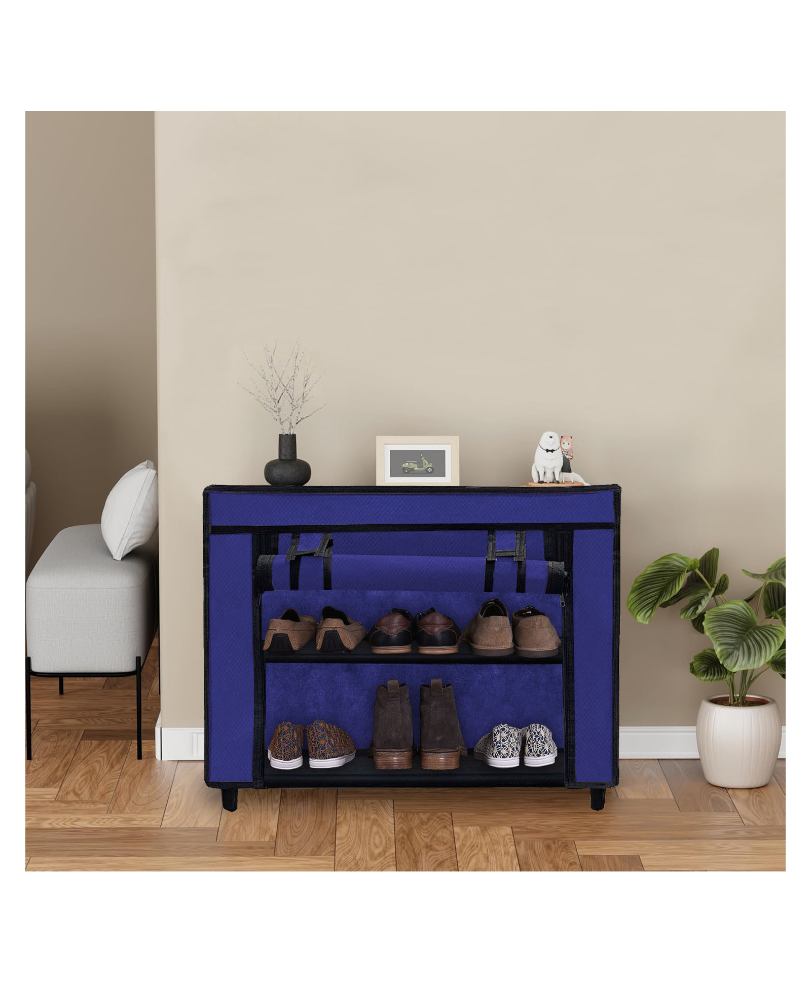 Urban Choice 2-Layer Blue Metal Shoe Rack | Sleek, Durable, and Compact Shoe Storage Organizer-image-12