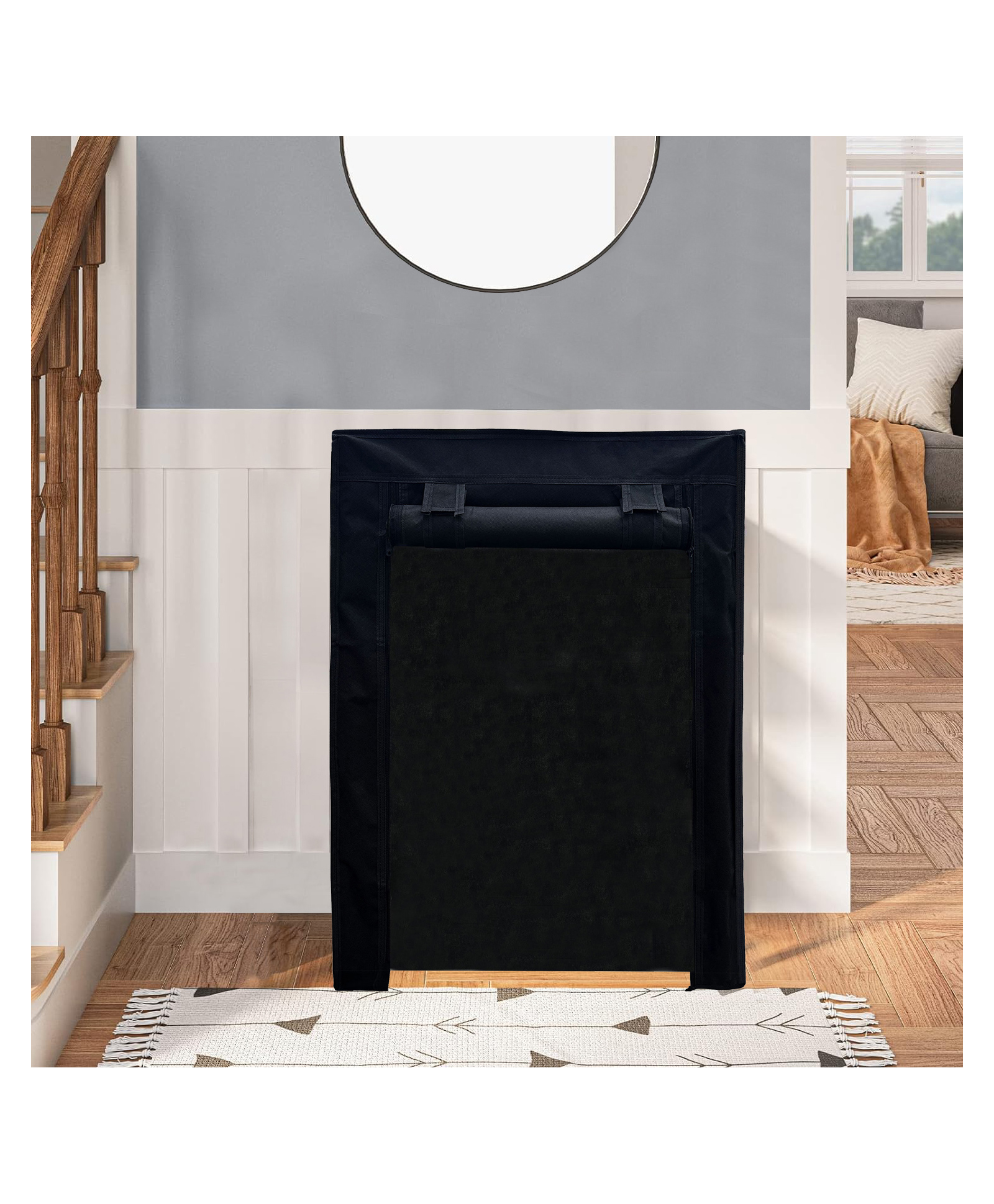 Urban Choice 4 Layer Metal Shoe Rack with Black Cover Durable & Space Saving Organizer for Home & Office-image-2