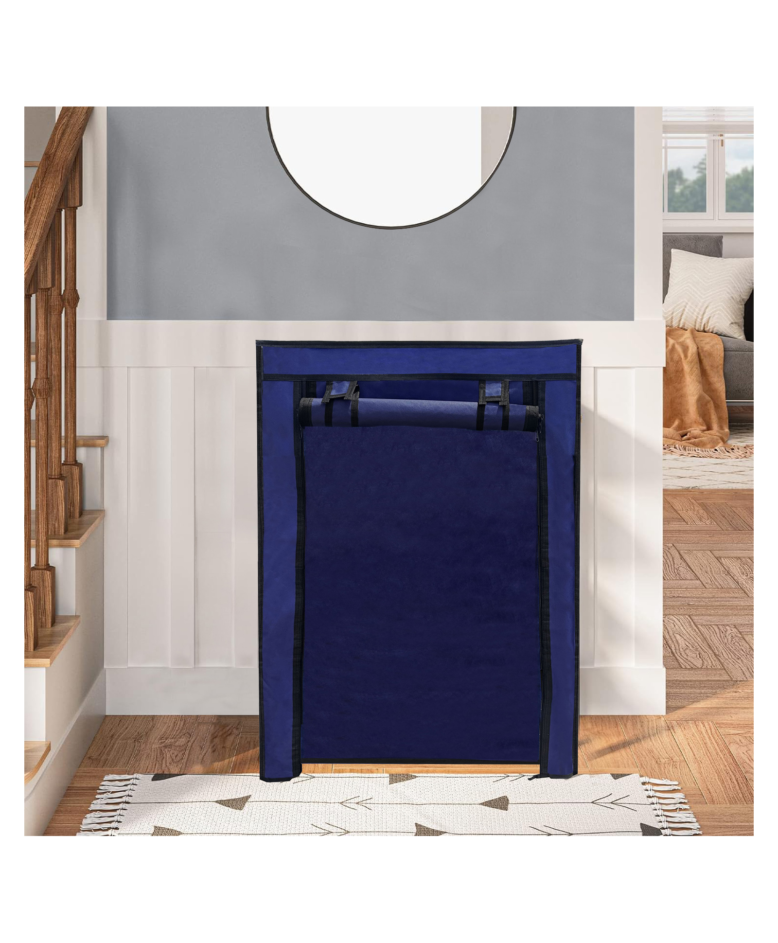 Urban Choice 5Layer Metal Shoe Rack with Blue Cover Durable & Space Saving Organizer for Home & Office-image-35