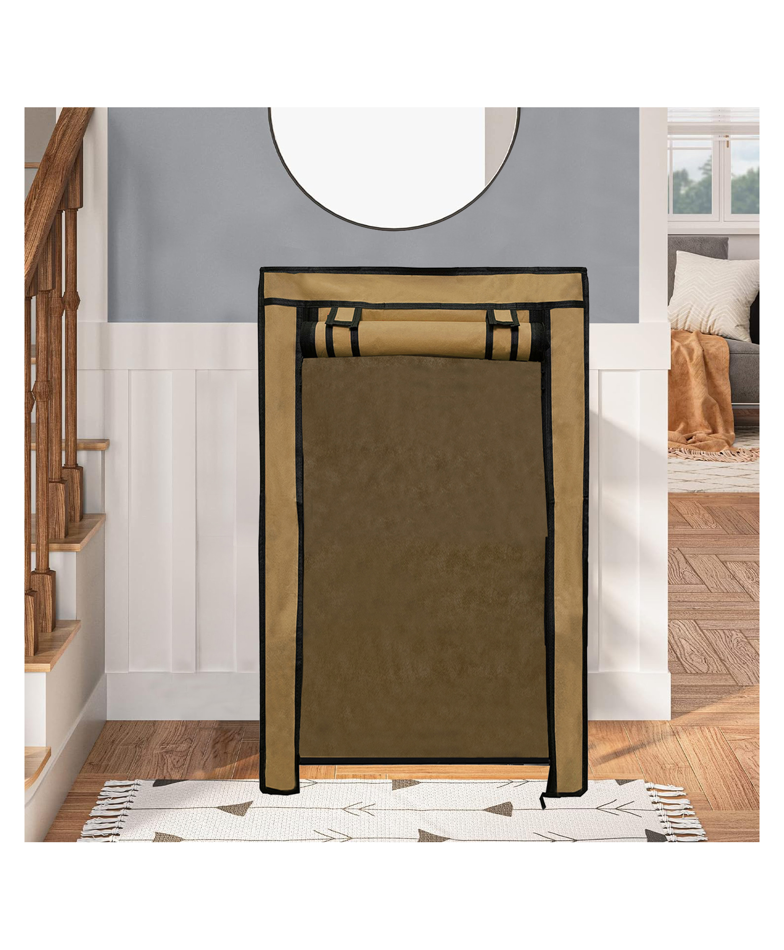 Urban Choice 6-Layer Metal Shoe Rack with Beige Cover Durable, Foldable & Space Saving Organizer for Home & Office-image-18