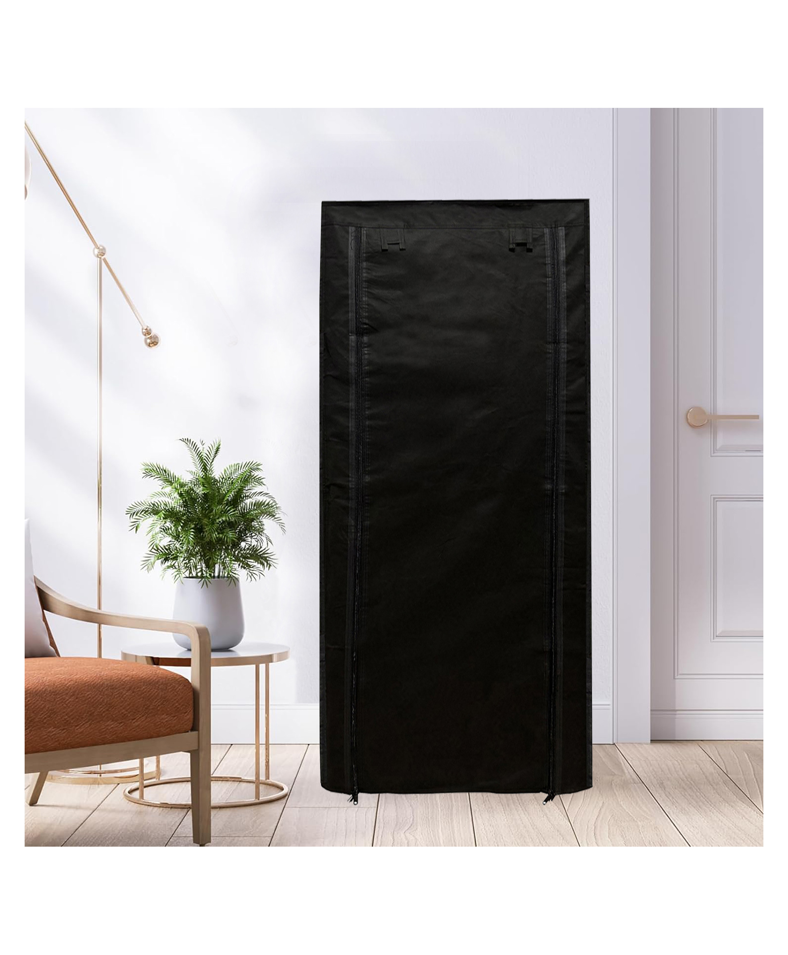 Urban Choice 9 Layer Metal Shoe Rack with Black Cover Durable, Foldable & Space Saving Organizer for Home & Office-image-1