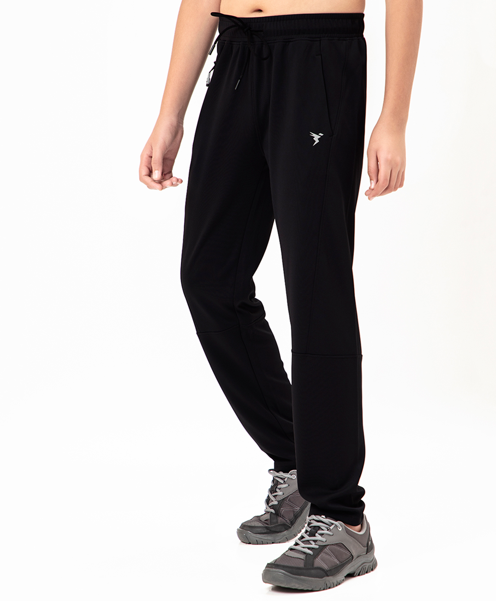 Technosport Knit Solid Breathable & Moisture Wicking Sports Track Pants - Black-picture-10
