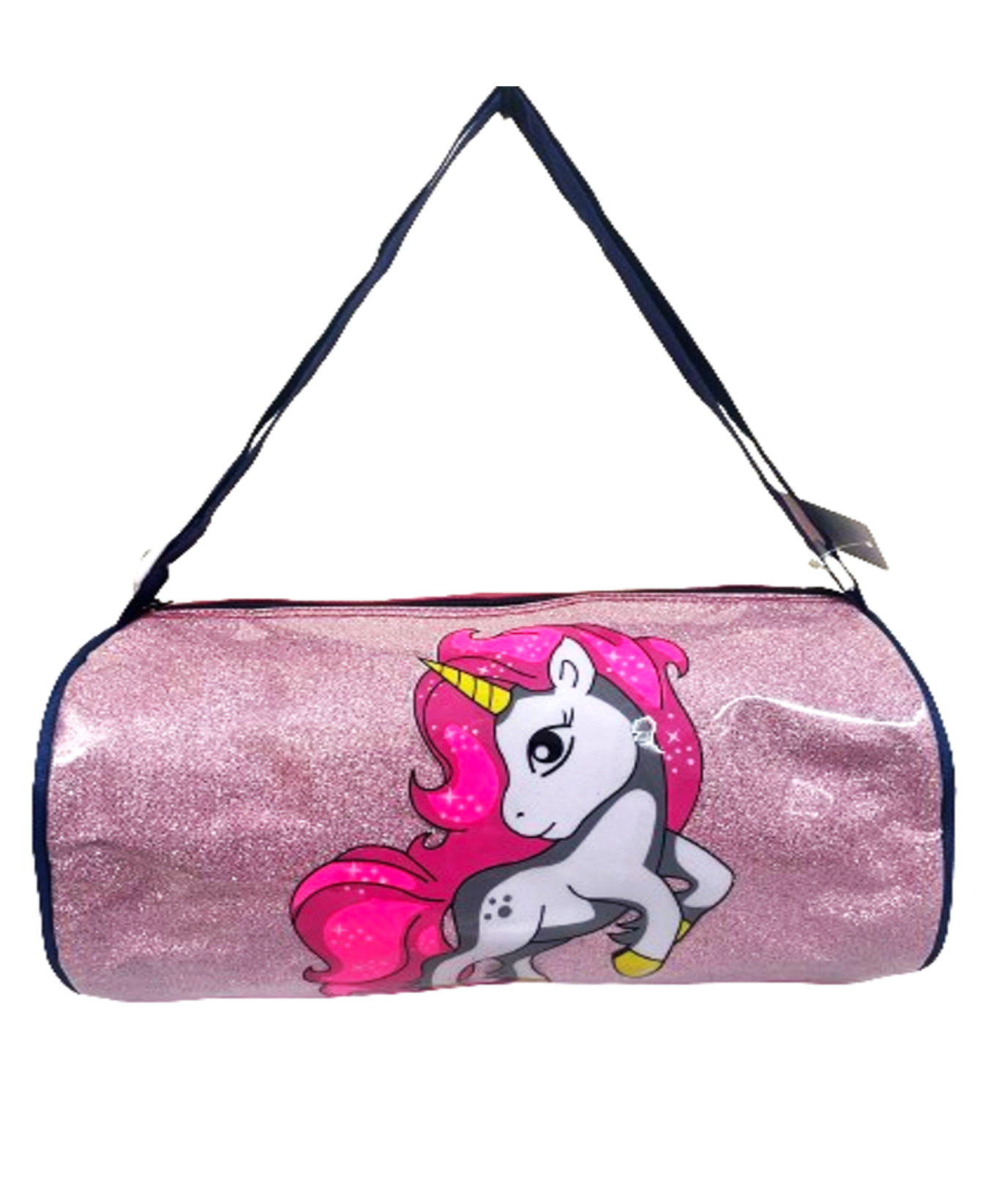 Li'LL Pumpkins Round Glitter Unicorn Printed Swimming Gym Travel Duffle Bag with side zip Pocket for kids- Pink (1Bag)-image-29