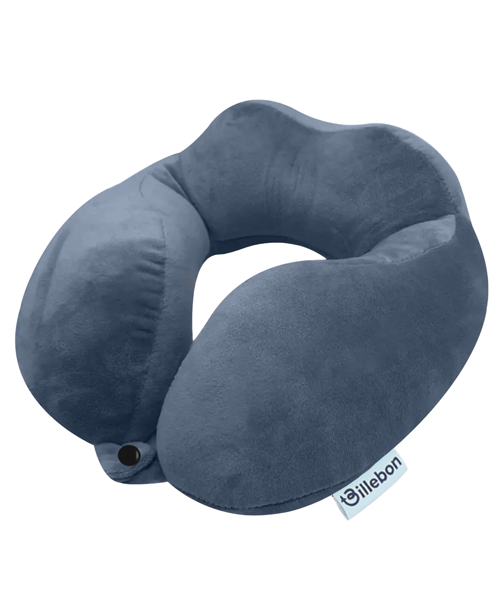 Billebon Premium Neck Pillow Grey Fibre Filled Round Travel Pillow-image-44