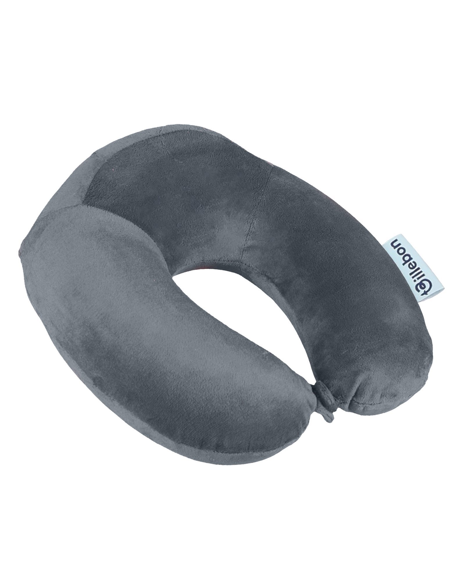 Billebon Premium Neck Pillow Grey Memory Foam Filled Contoured Pillow-image-3