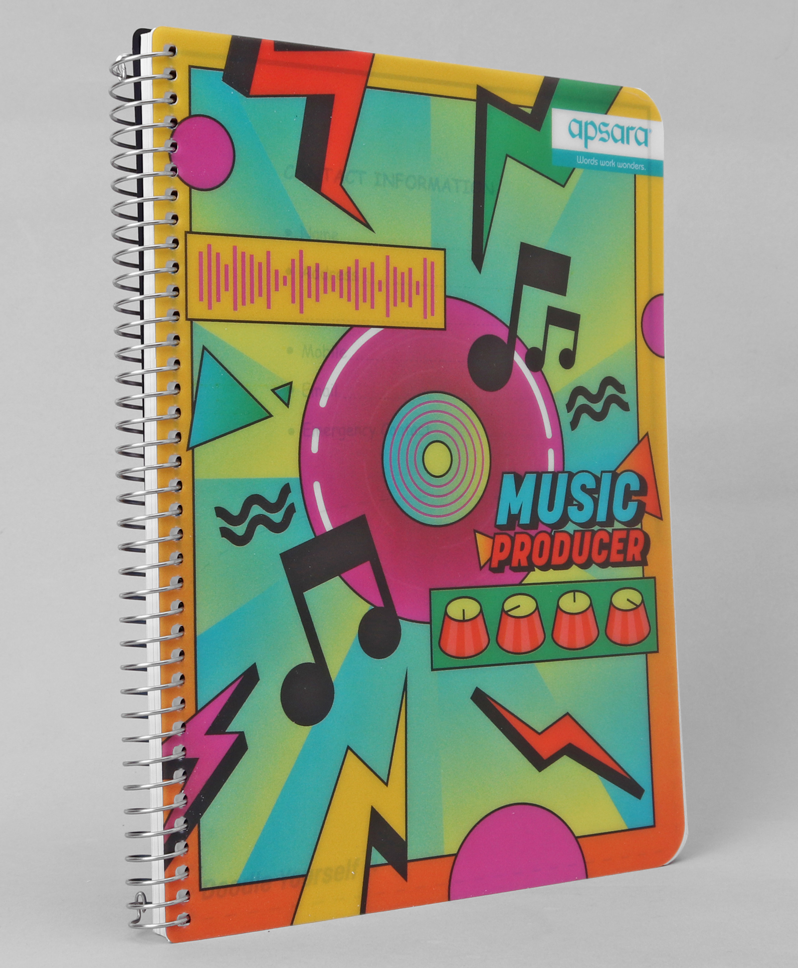 Apsara Unruled Spiral Notebook - 252 Pages (Print May Vary)-picture-41