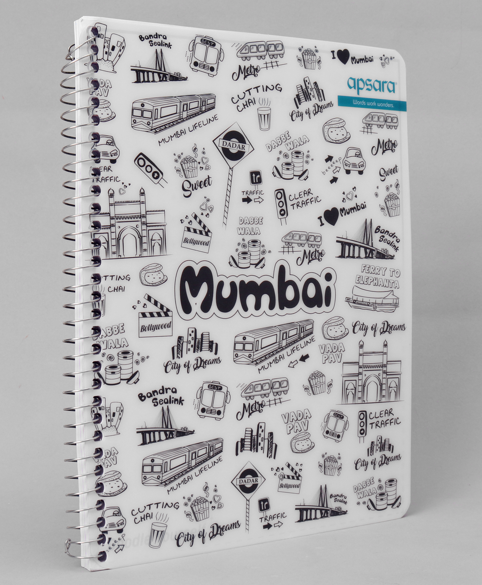 Apsara Unruled Spiral Notebook - 252 Pages (Print May Vary)-image-49