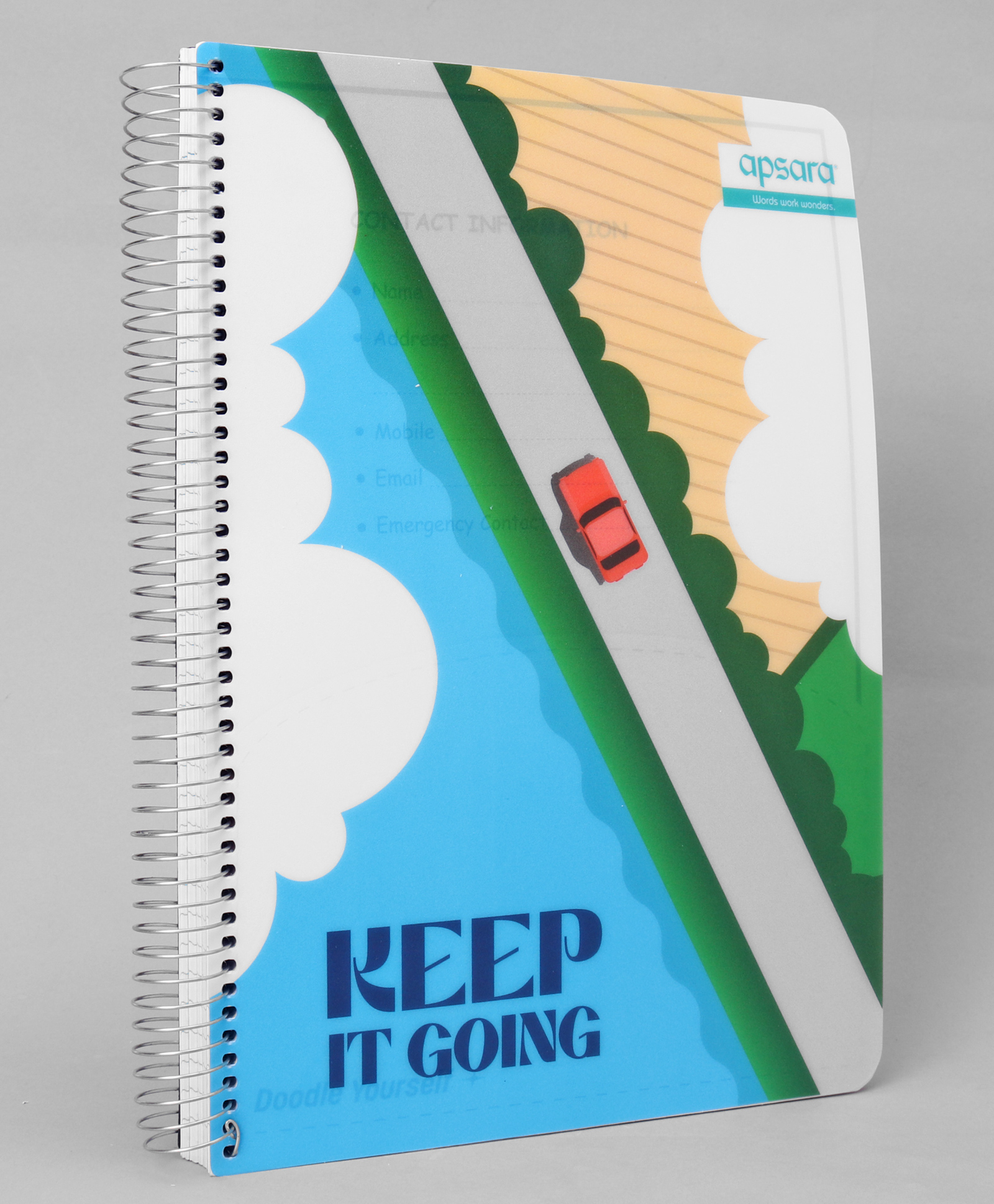 Apsara Single Line Spiral Notebook - 400 Pages (Print May Vary)-image-38