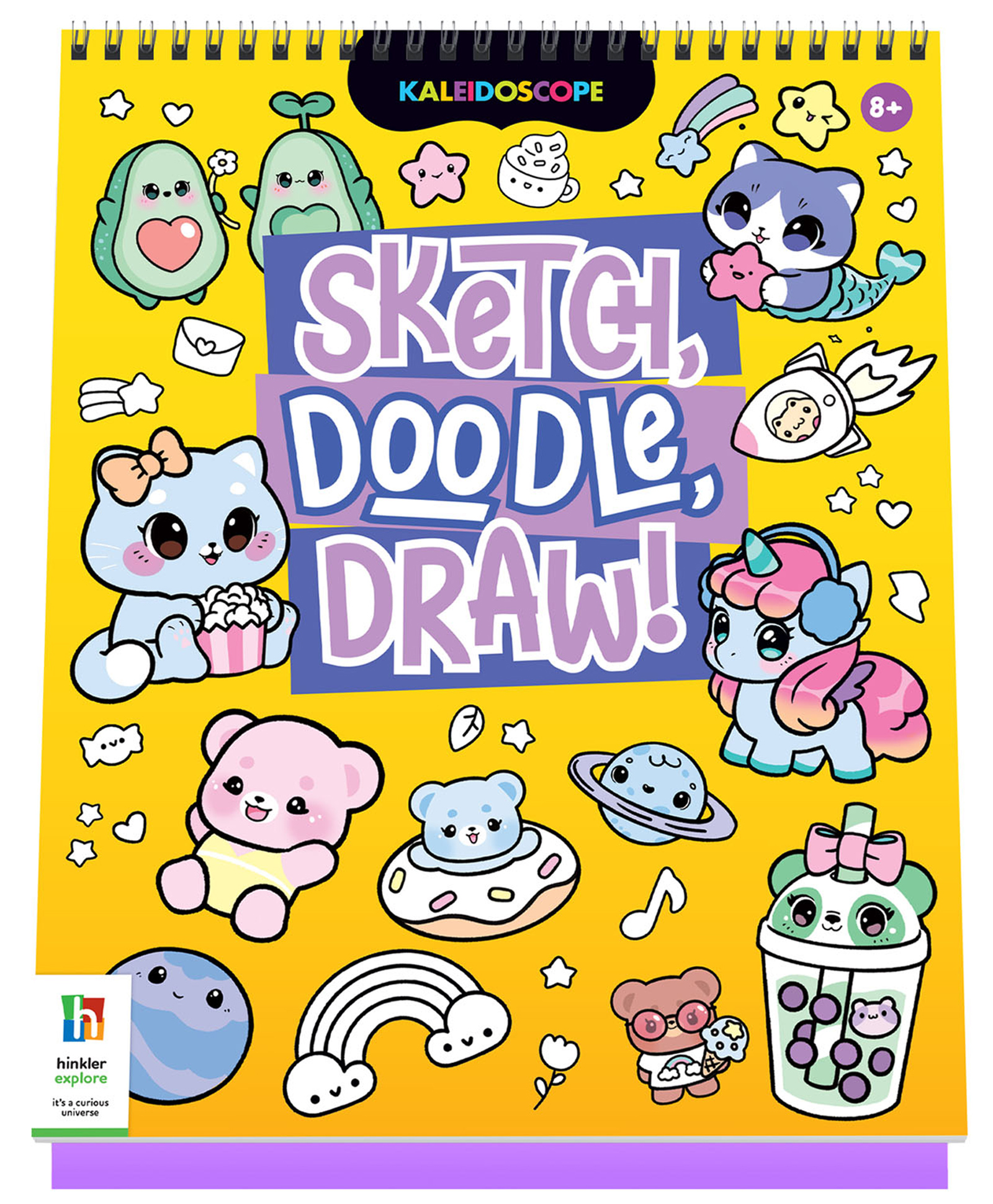 Kaleidoscope Sketch Doodle Draw! Kawaii | Colouring Activity Book | Doodling Art | Kawaii Art | Drawing Activity | 8-12 Years-image-45