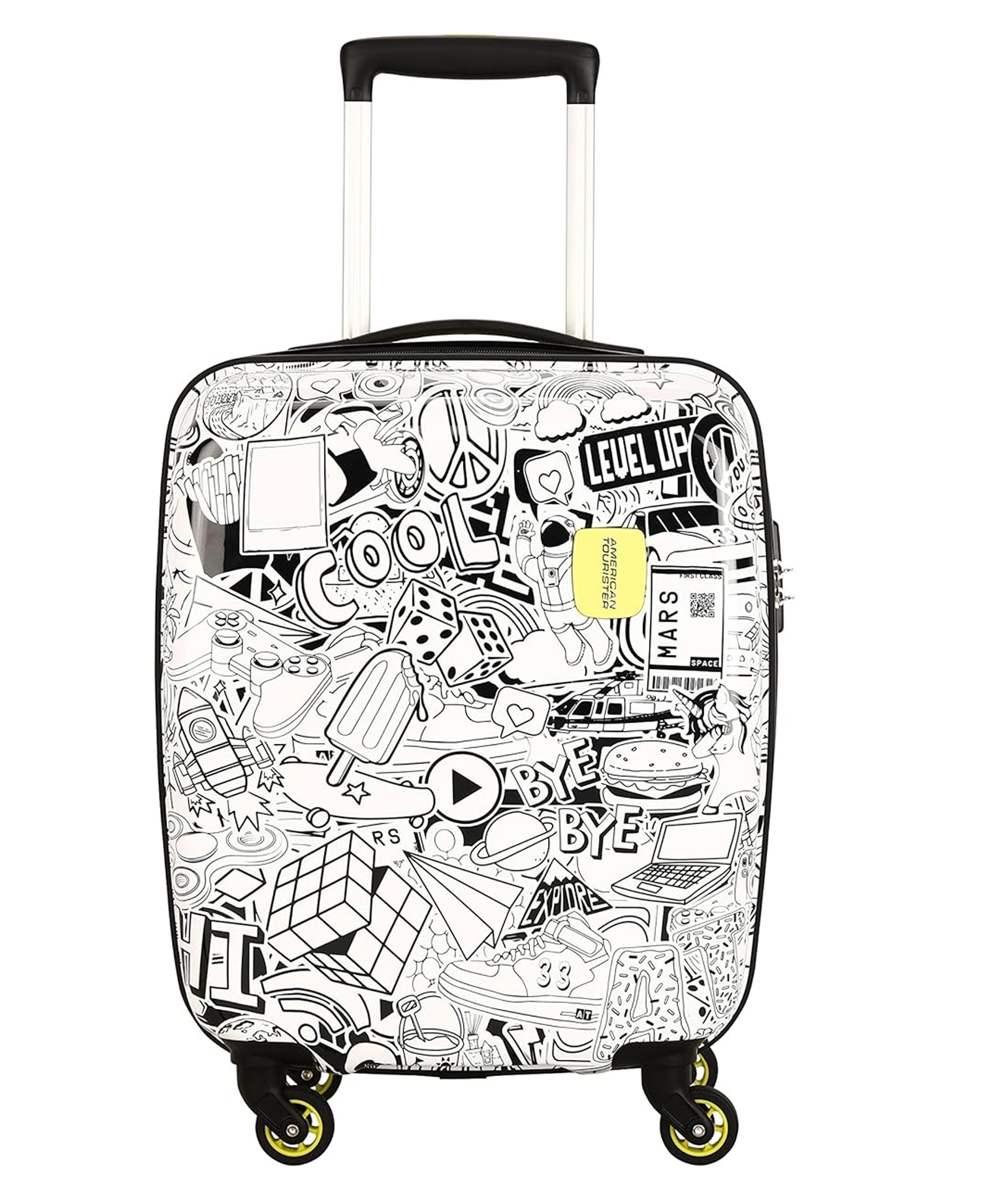 American Tourister Swag-On 53 CM Small Cabin White Hard Luggage for Kids-image-31