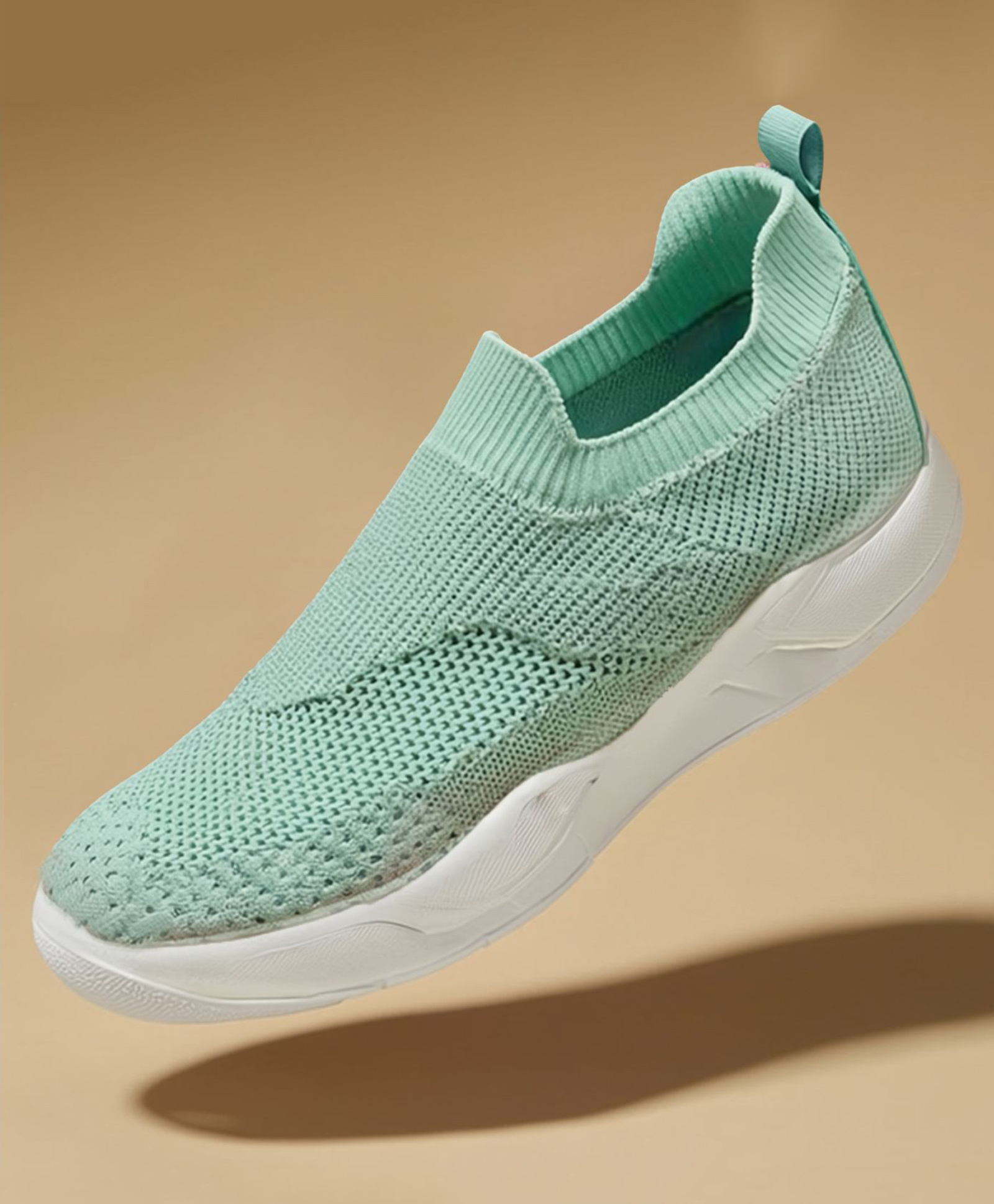 Toothless Mesh Detailed Slip On Shoes - Sea Green-image-44