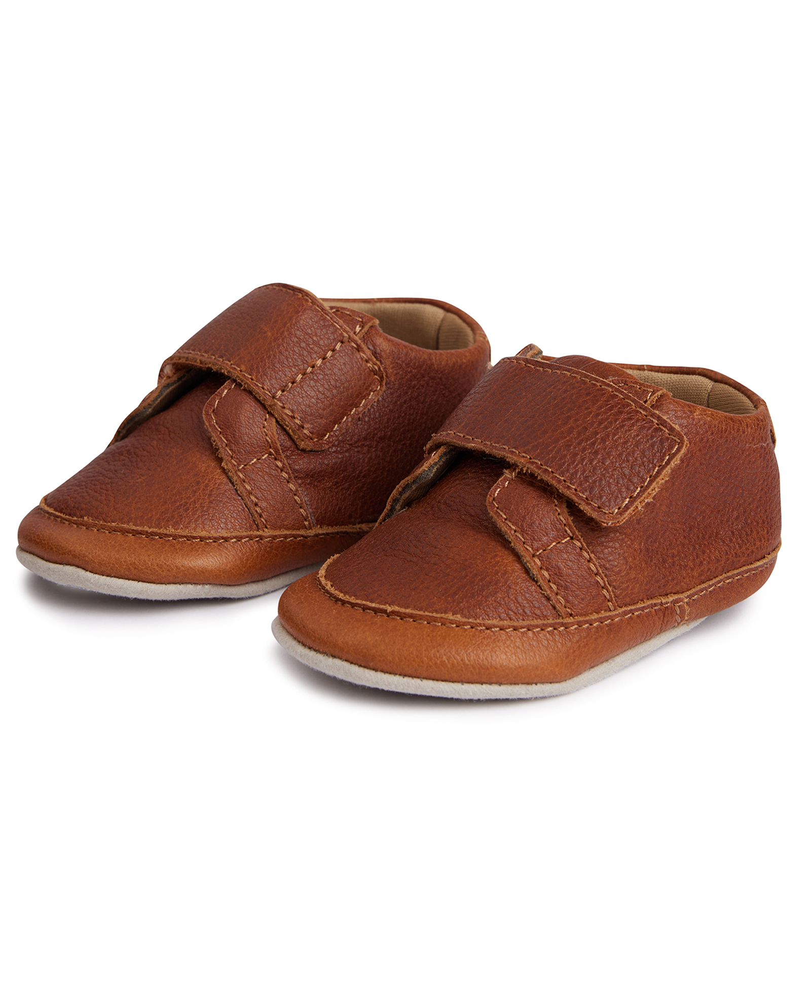 Elves the Shoemakers Textured Velcro Closure Booties - Tan-picture-32