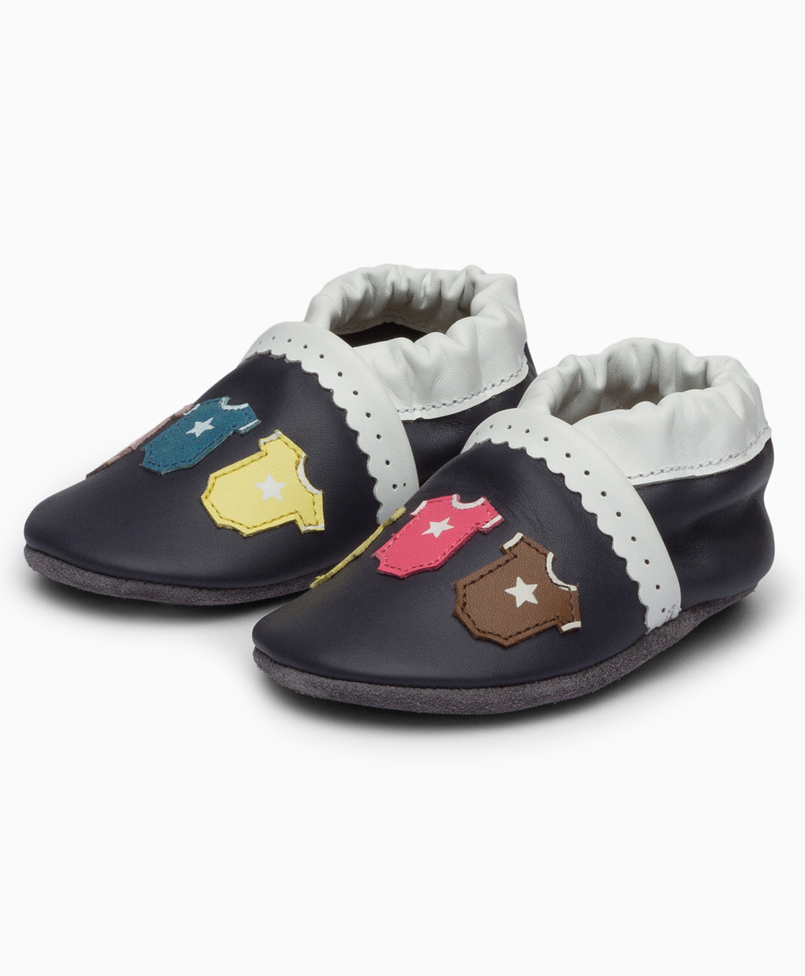 Elves the Shoemakers Apparels Patch Detailed Booties - Navy Blue-image-5
