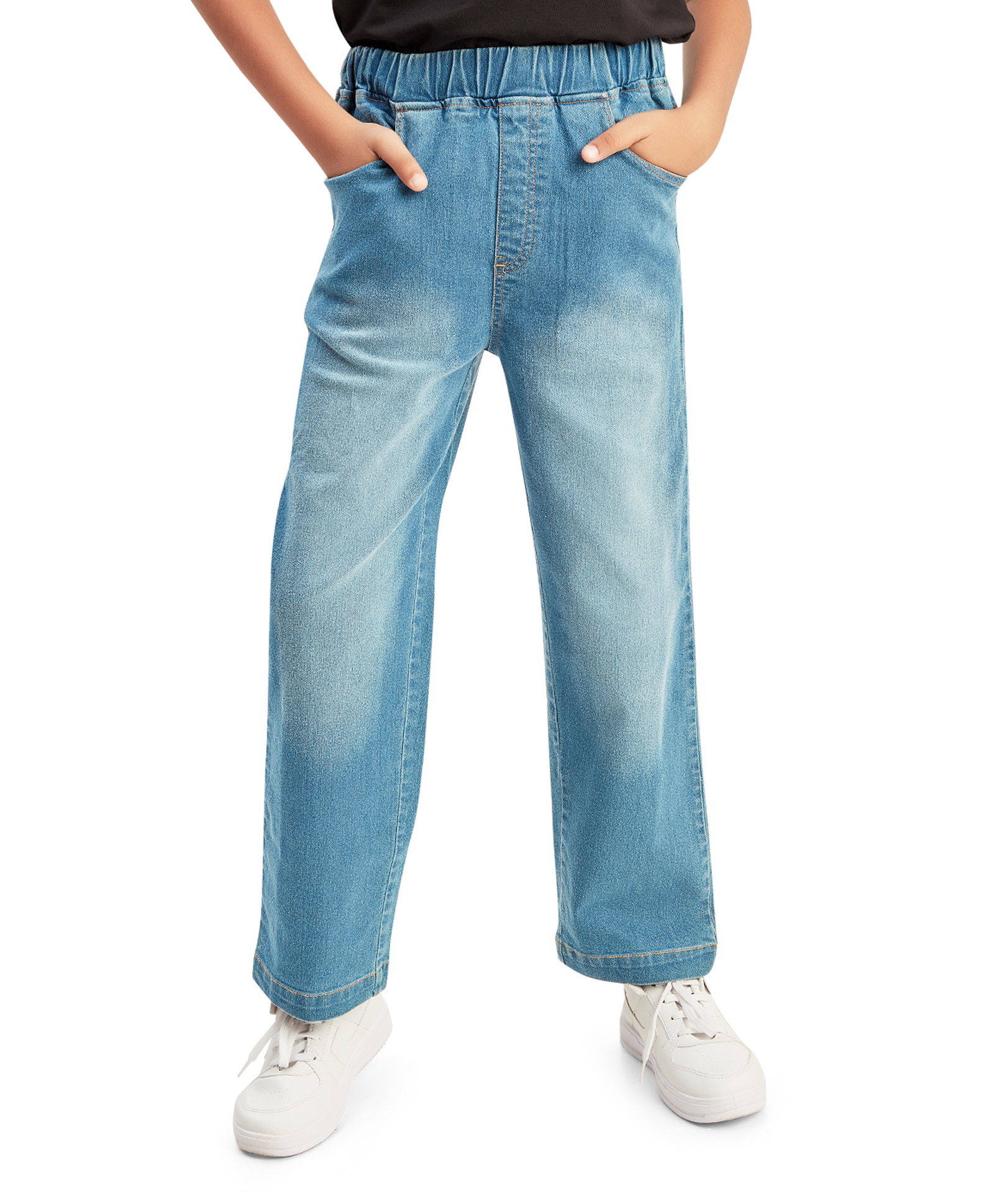 Olele Denim Woven Mild Washed Jeans - Blue-picture-38