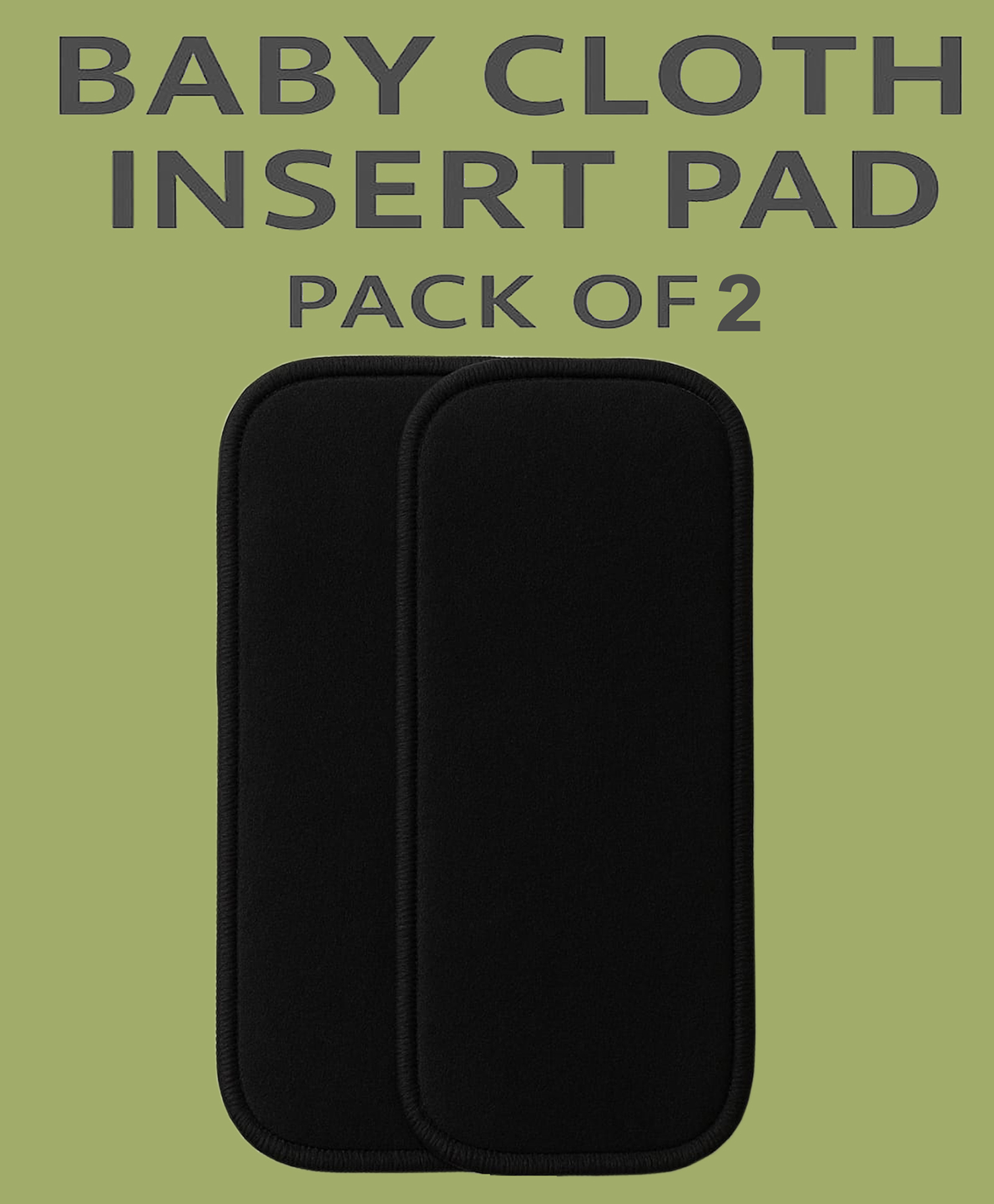 Joy Buzz Baby Adjustable Reusable Microfiber Bamboo Soaker Wet-Free Insert Pads For Cloth Diapers Nappies Quick Dry (0-24 Months) - Pack Of 2