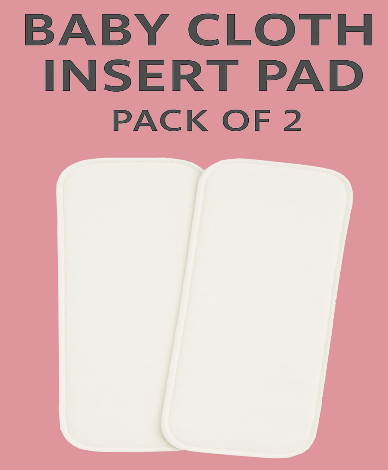 Joy Buzz Baby Adjustable Reusable Microfiber Bamboo Soaker Wet-Free Insert Pads For Cloth Diapers Nappies Quick Dry (0-24 Months) - Pack Of 2