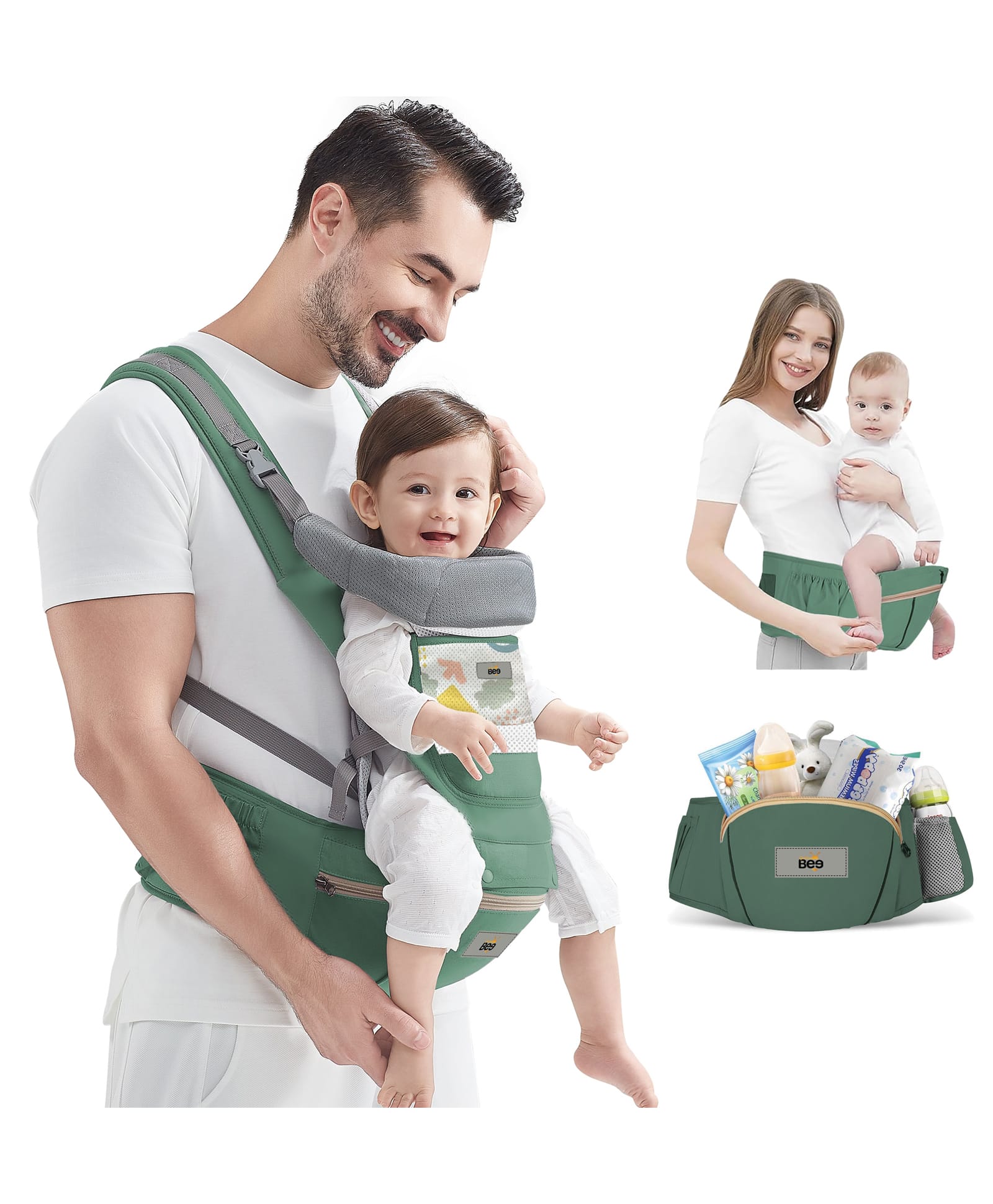 Golden Bee Comfort Nest Multi function Baby Carrier - Green