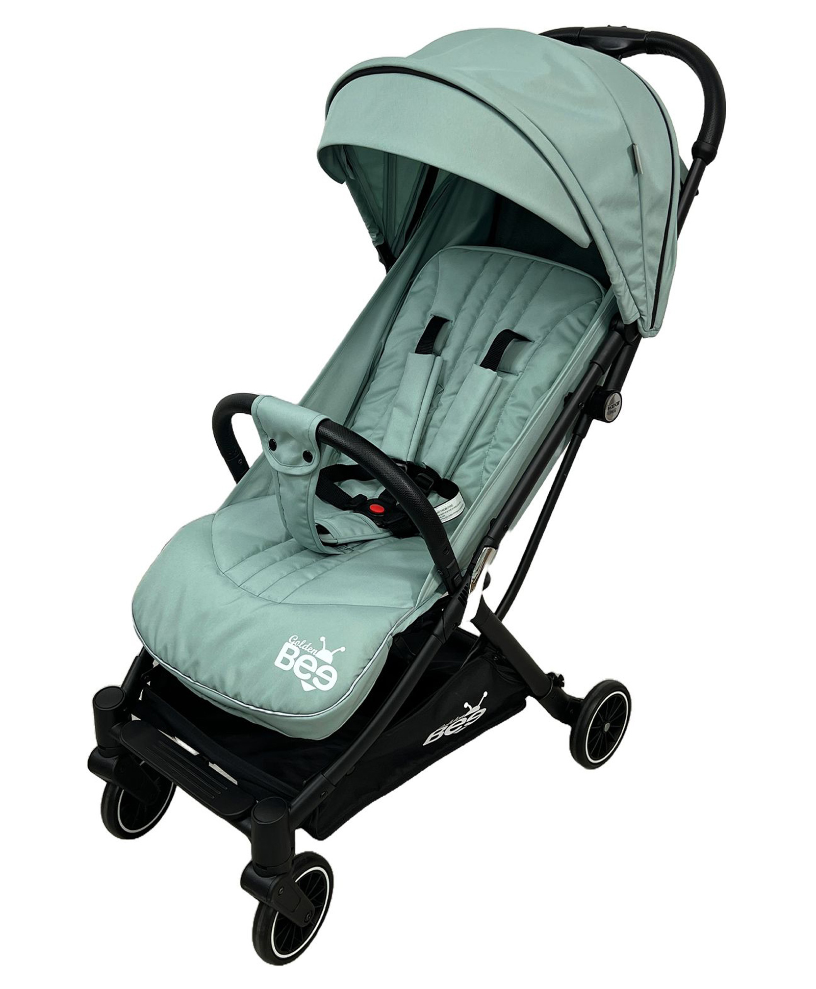Golden Bee Galaxy Ride Baby Stroller/Parm Travel Friendly Cabin Stroller, One Click Fold, 5 Point Safety Harness, Cushion Seat, Stroller for Baby Boy & Girl Age 0 to 3 Years - English Green-picture-11