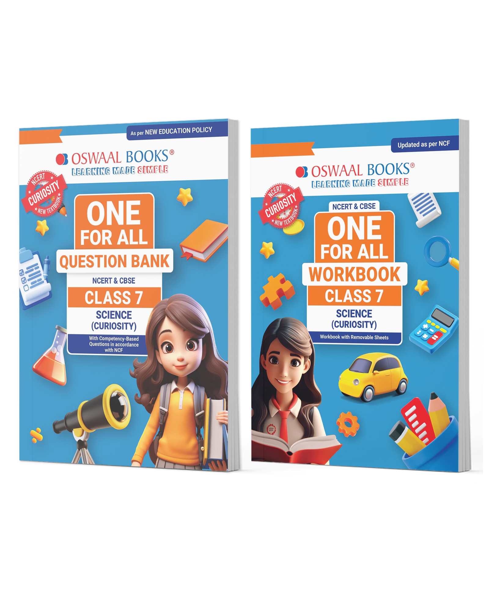 Oswaal Books One For All Question Bank + One For All Workbook (NCERT & CBSE) Class 7 Science (Set of 2 Books) | Updated As Per NCF For Latest Exam-image-11