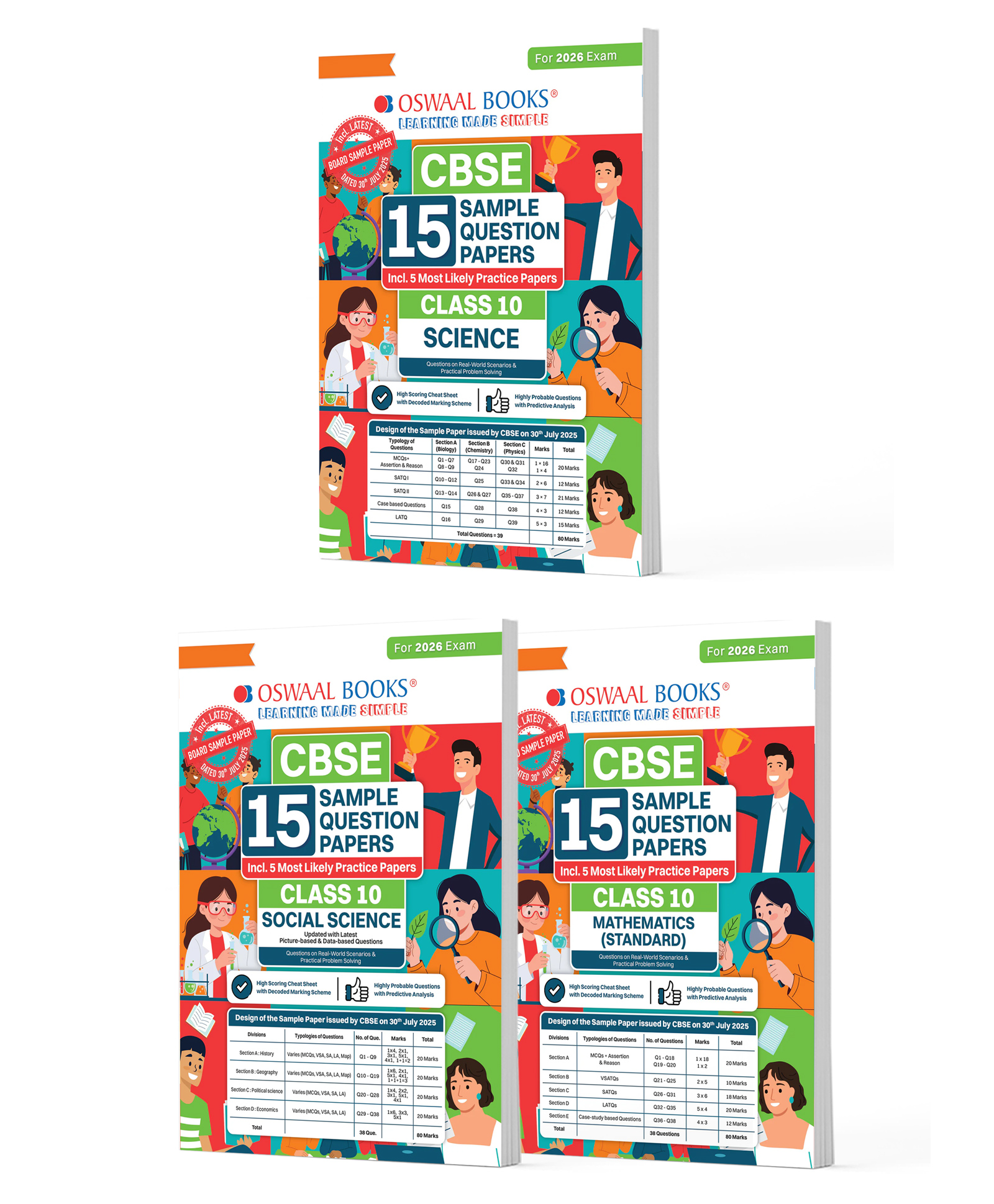 OSWAAL BOOKS CBSE Sample Question Papers Class 10 Maths Standard , Science & Social Science (Set of 3 Books) (For Board Exams 2026)-image-34