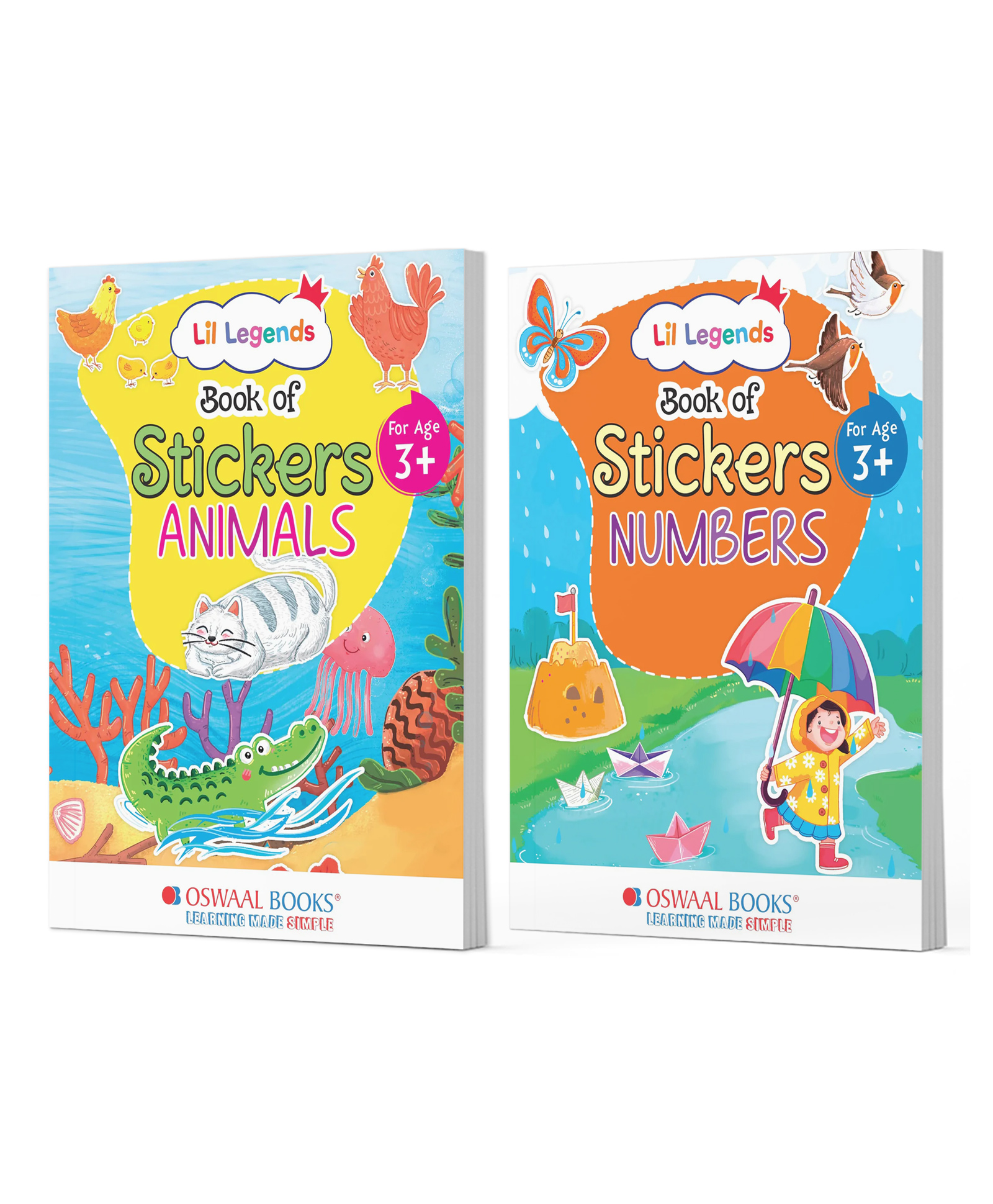Lil Legends 2-Book Sticker Combo Animals & Numbers Learning Books for Kids (Age 3+) Fun Peel-and-Stick Early Learning-image-44