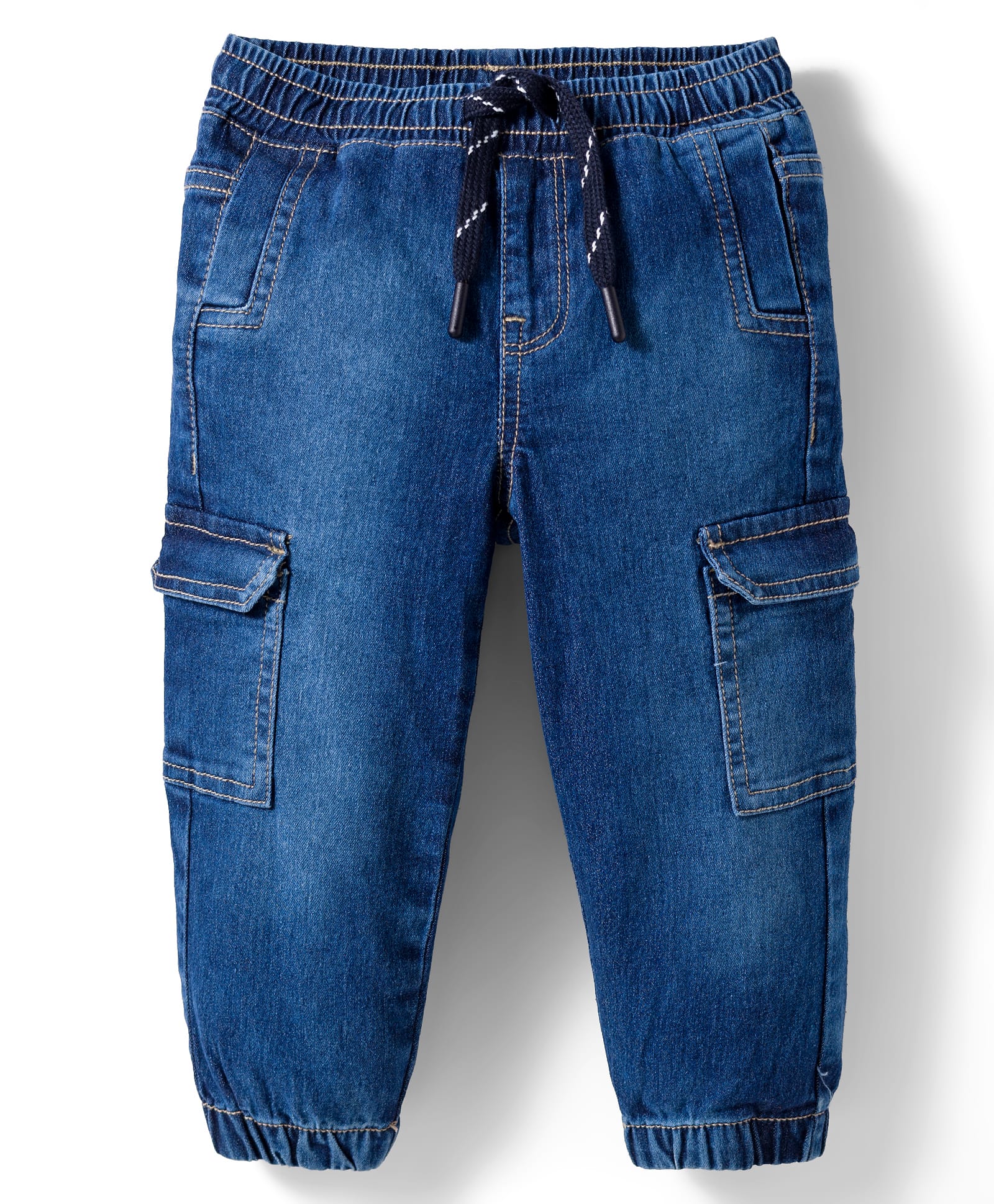 kookie kids india Kookie Kids Woven Full Length Washed Denim Jeans - Blue-picture-12
