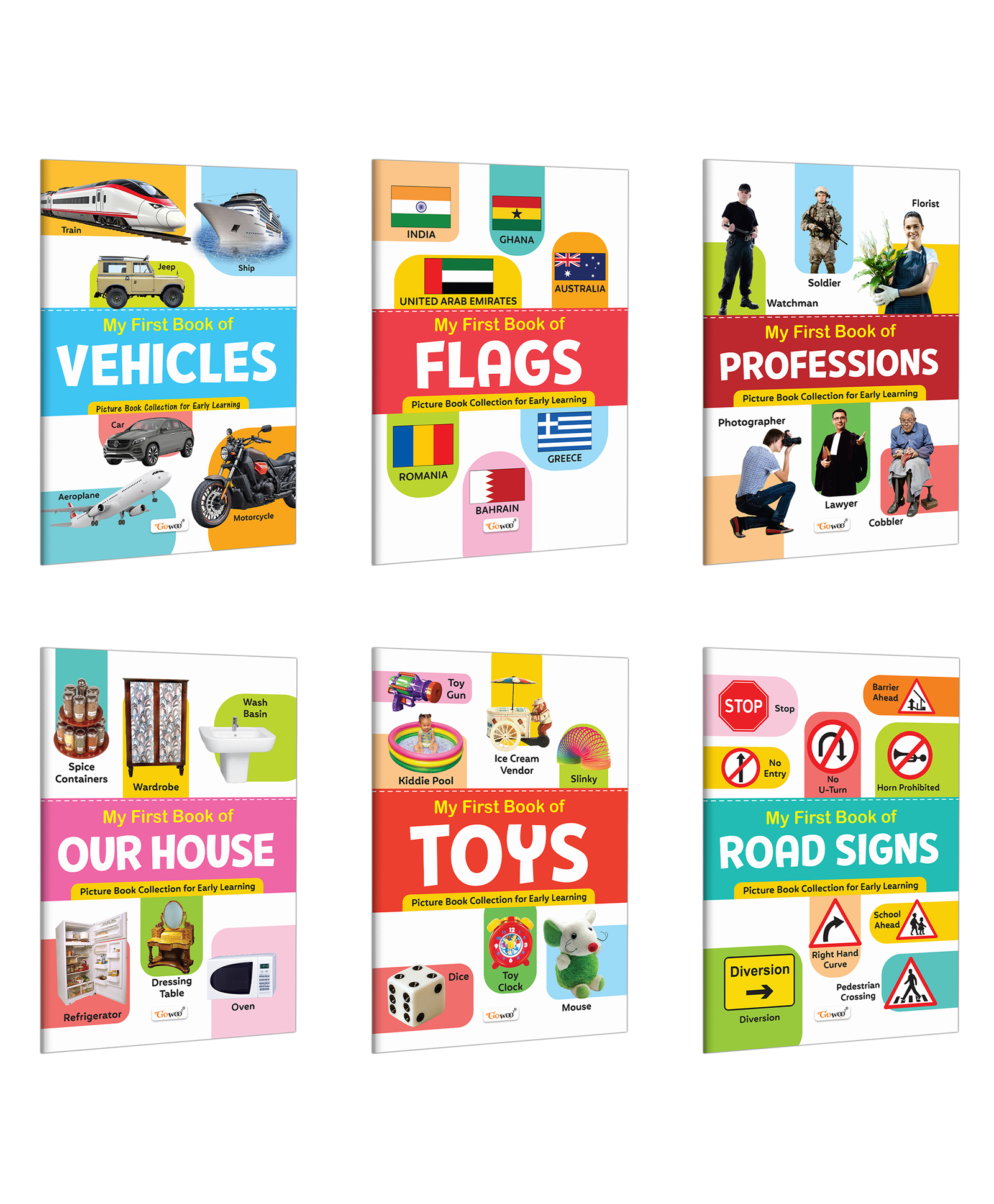 My First Book of Vehicles, Flags, Professions, Our House, Toys and Road Signs :- picture book for kids, learning book for toddlers, Preschool exploration book | Combo of 6 books - English-image-30