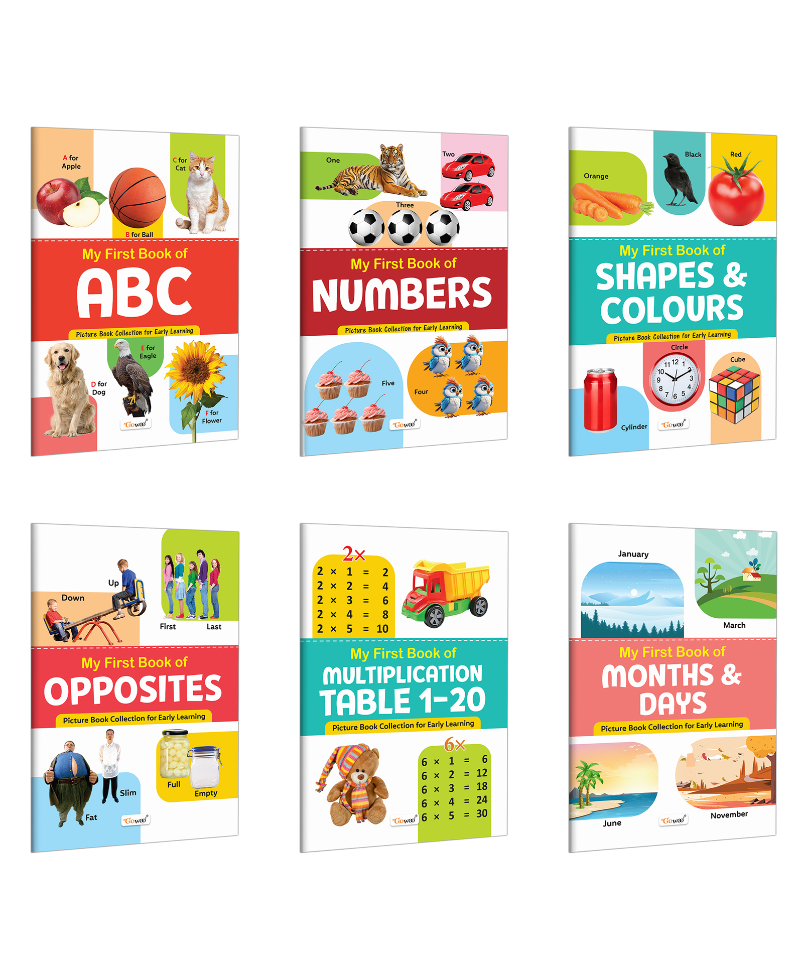 gowoo My First Book of ABC, Numbers, Shapes & Colours and more :- Toddler Educational Book, Kids First Learning Book, early learning book for childrens | Combo of 6 books - English-picture-22
