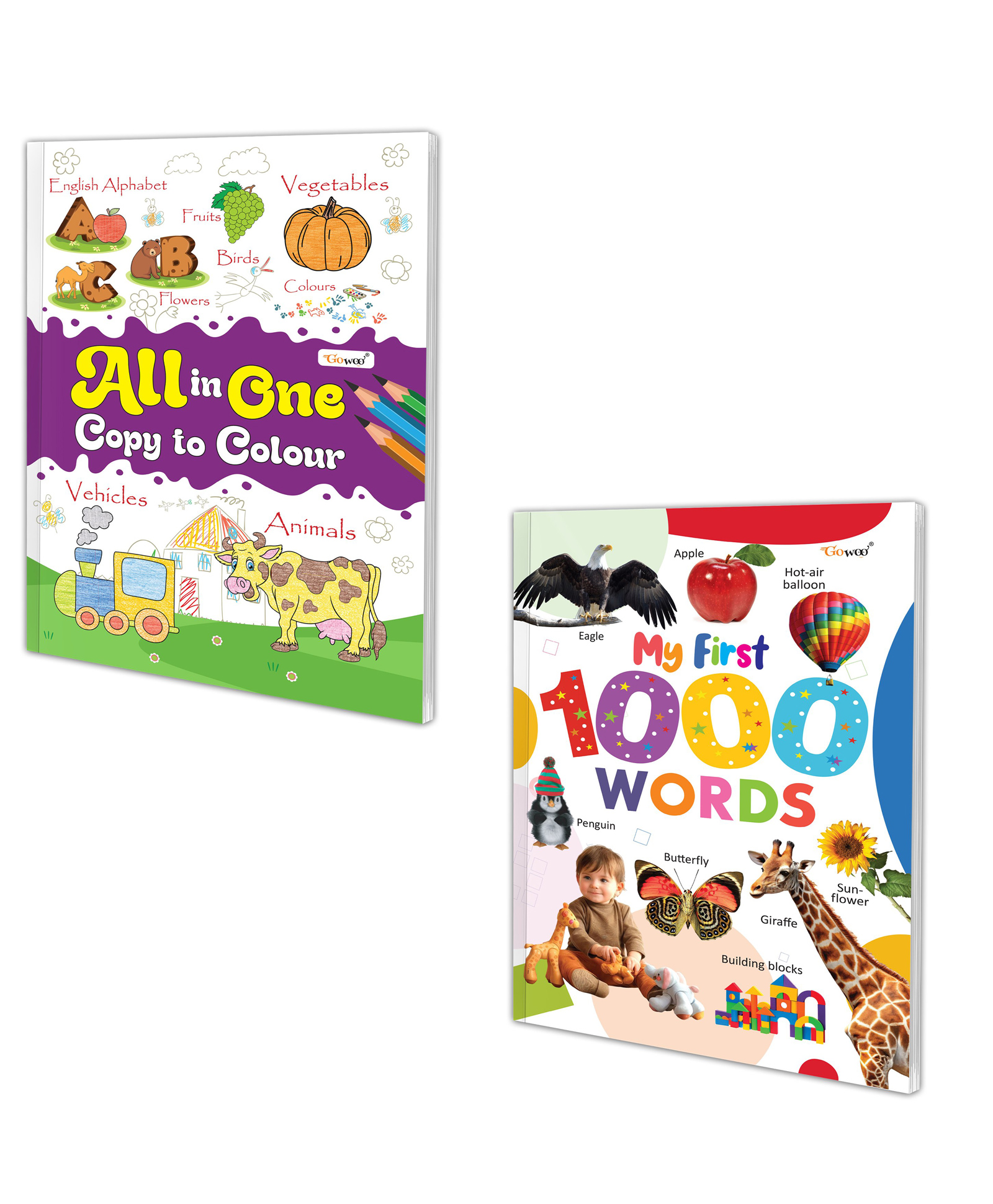 All In One Copy To Colour and My First 1000 Words book : Copy & Learn 2-in-1 , Read and Colour Bundle, Colour & Vocabulary Fun, Colour & Learn for Kids | Set of 2 books-image-23