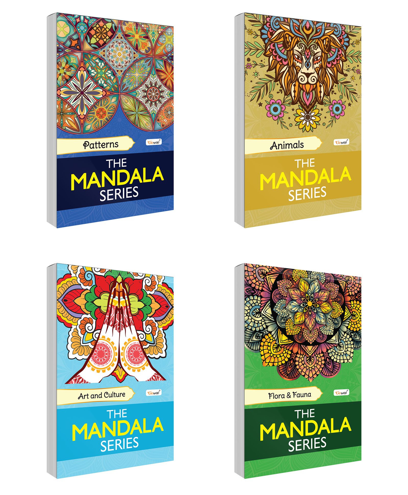Animals, Art & Culture, Flora & Fauna and Patterns - The Mandala Series :- Colouring book for adults, Anti-stress colouring pages, Fun coloring book | Pack of 4 Colouring books-image-31