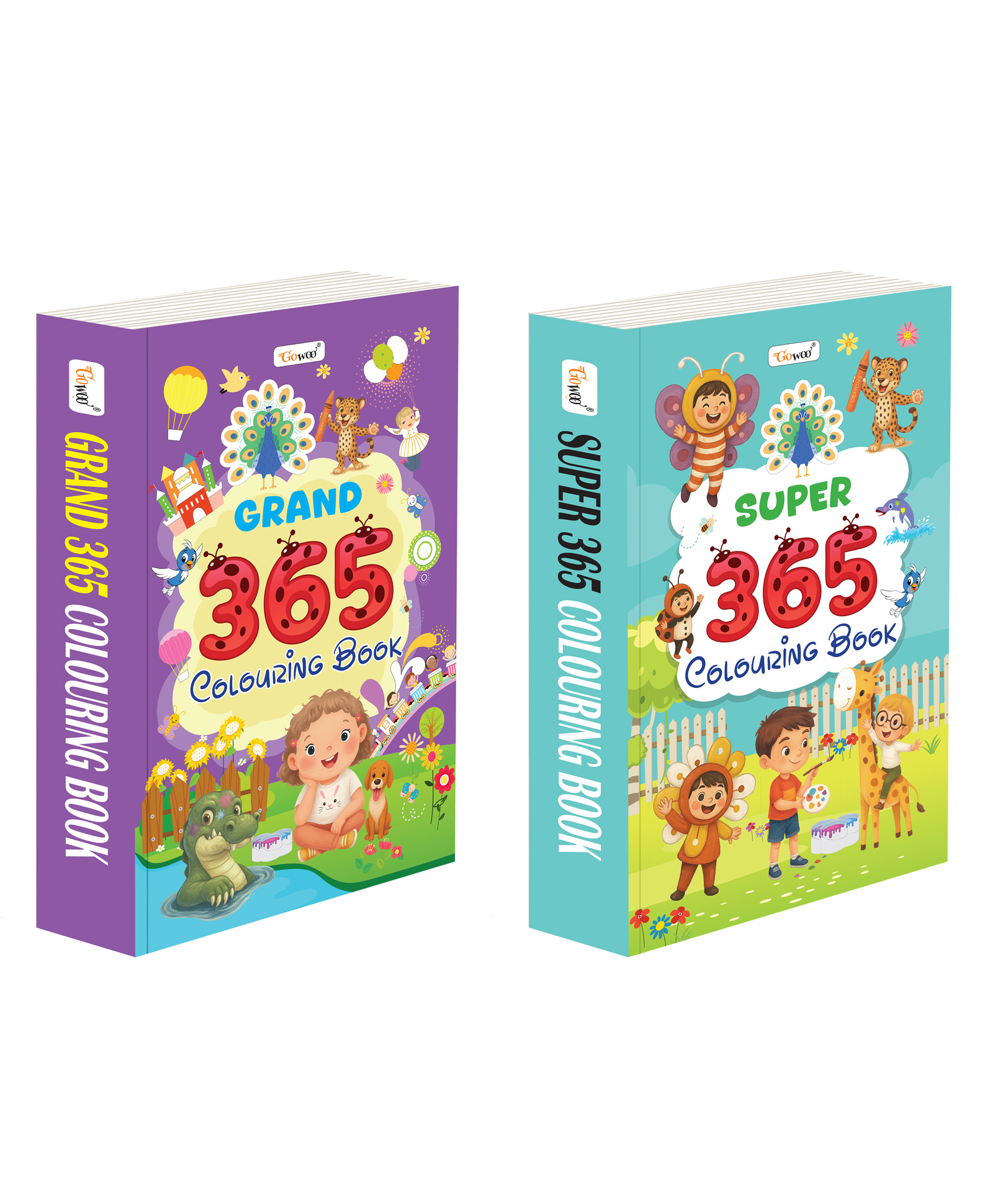 gowoo GRAND and SUPER 365 Colouring Book Learning through colouring combo, Colour recognition book, Preschool education colouring book, Early learning book for toddlers | Pack of 2 colouring book - English-picture-12