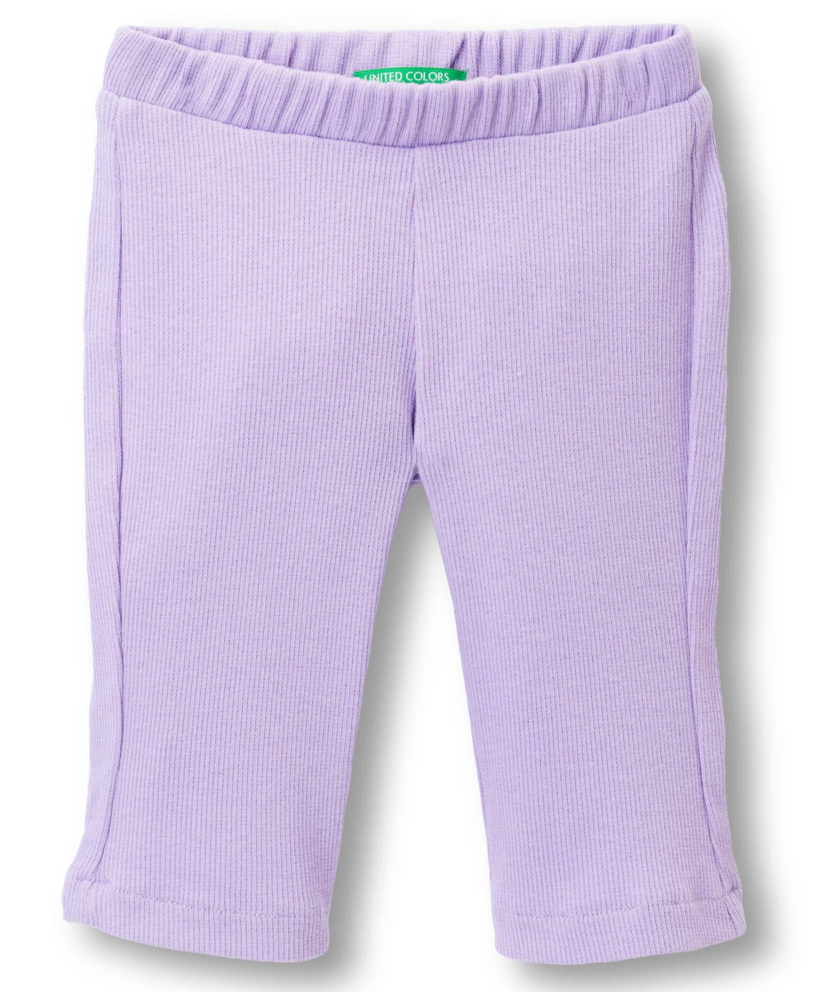 UCB Cotton Elastane Knit Full Length Solid Colour Flared Leggings - Purple-picture-31
