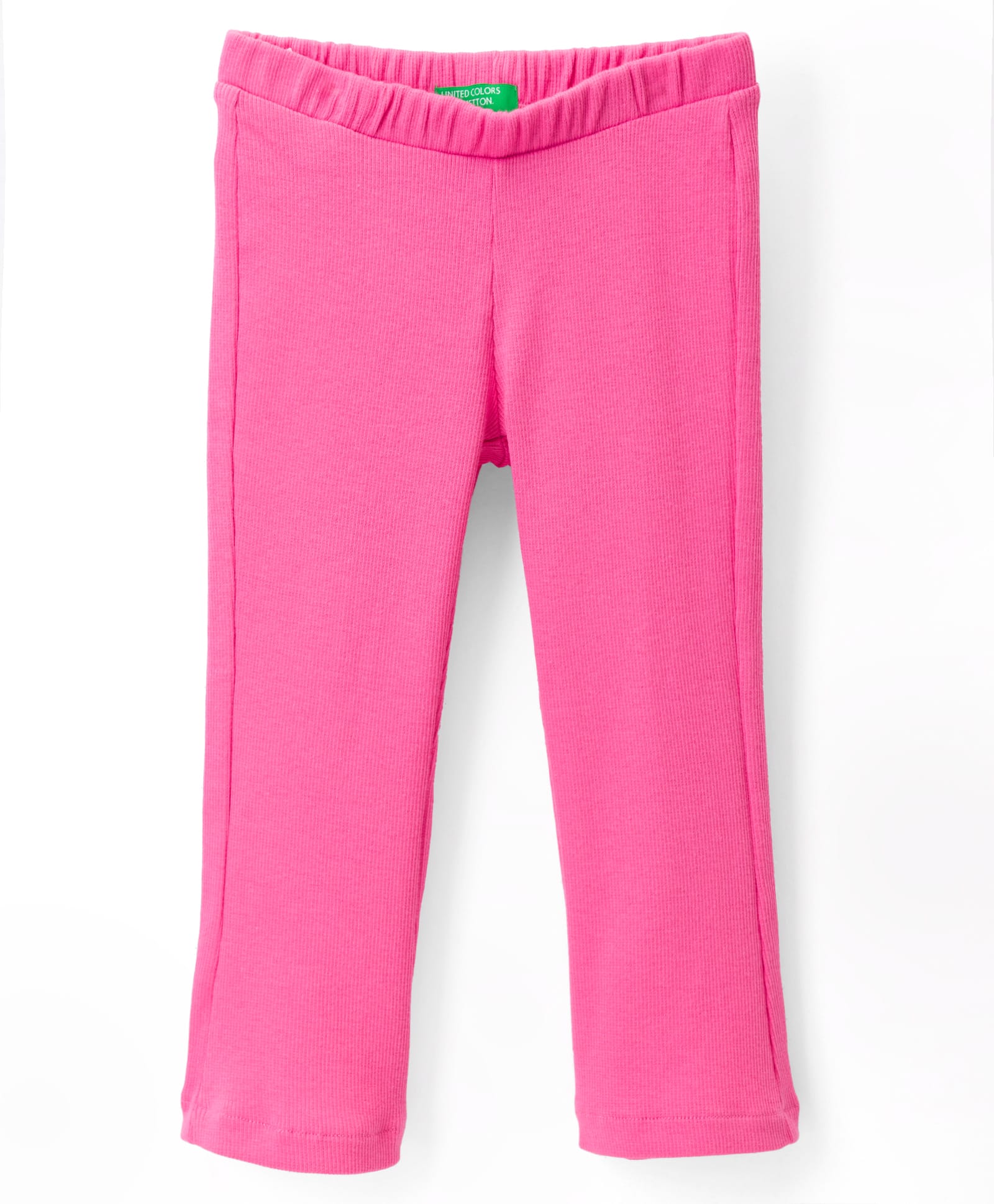 UCB Cotton Elastane Knit Full Length Solid Colour Flared Leggings - Dark Pink-picture-30