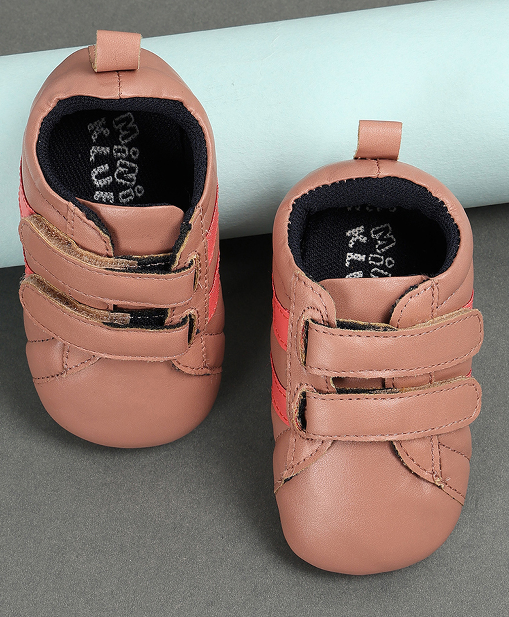 MINI KLUB Solid Velcro Closure Booties - Multi Colour-picture-43