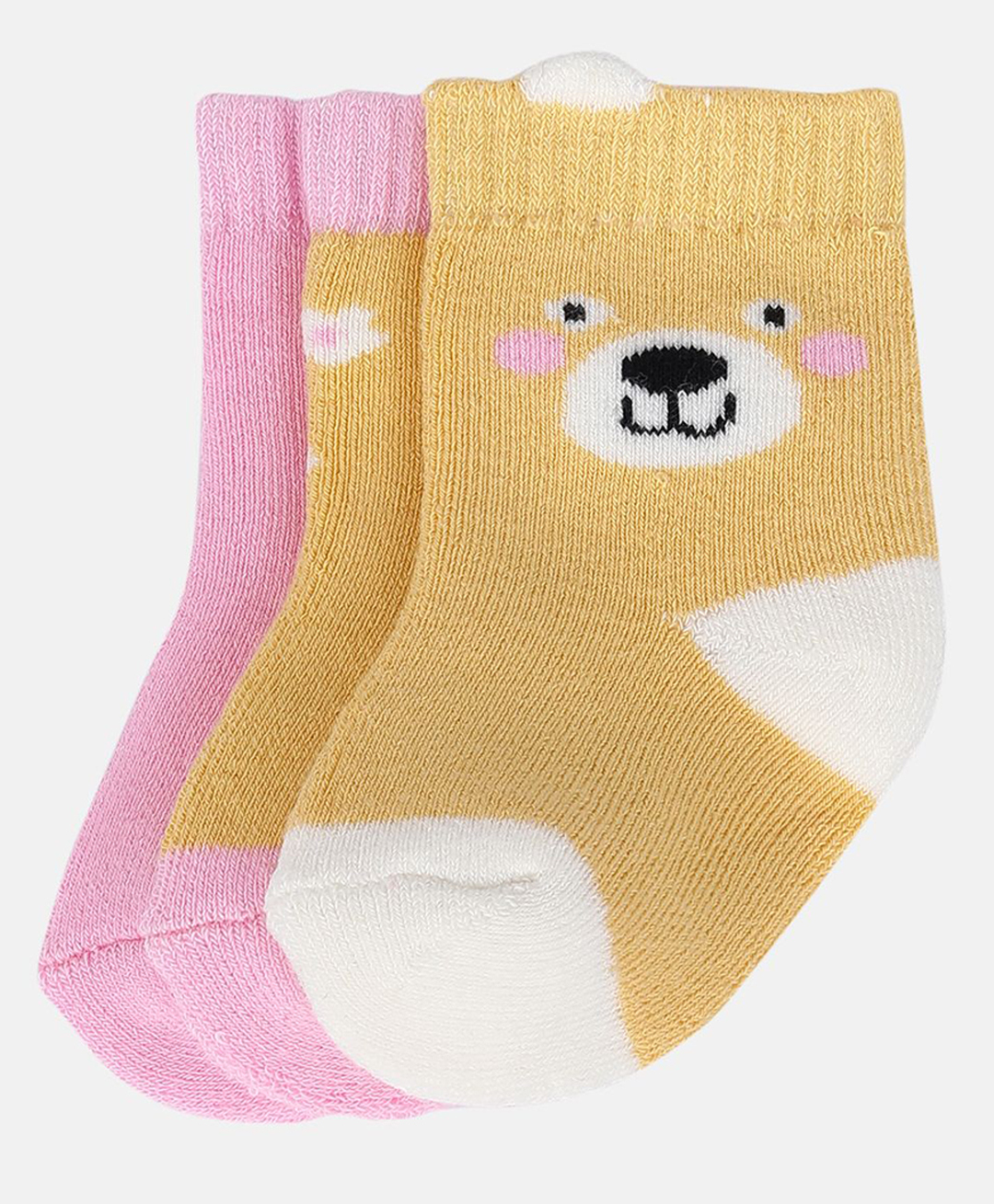 MINI KLUB Cotton Pack Of 3 Floral & Animal Designed Socks - Multi Colour-picture-24