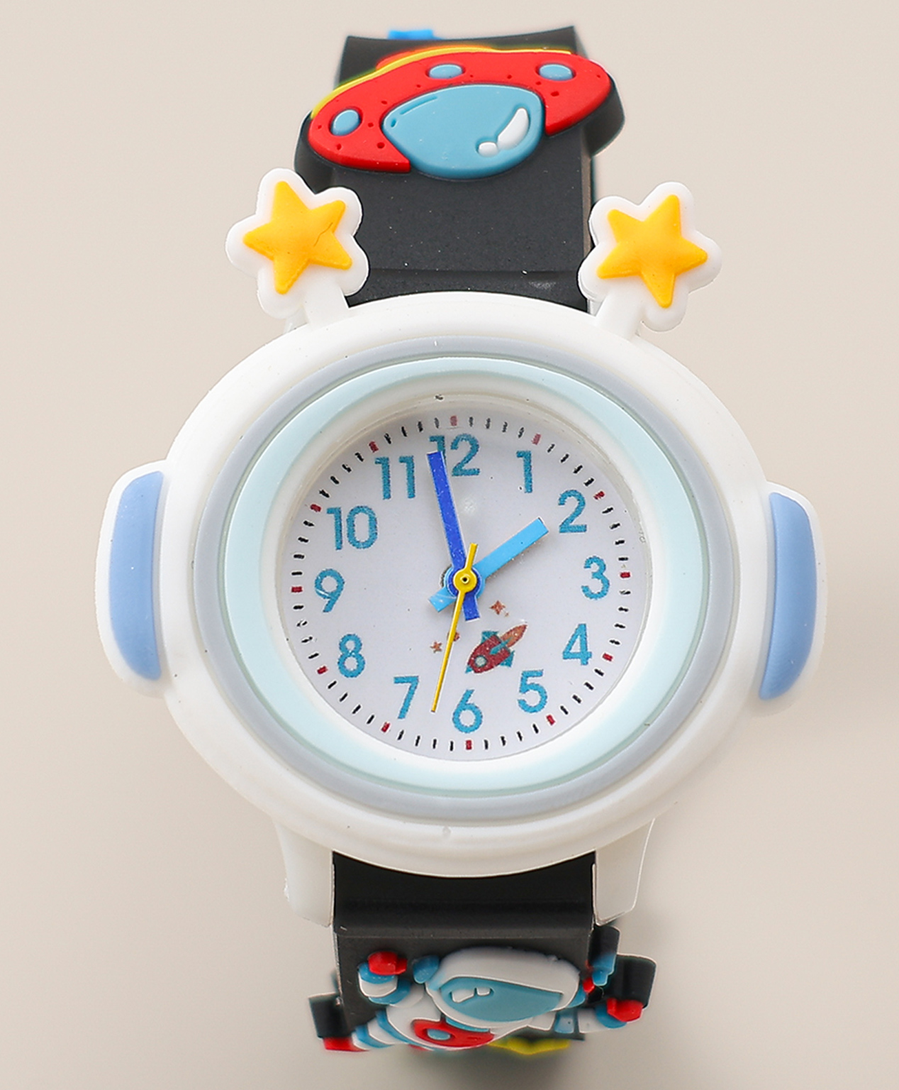 Babyhug Free Size Analog Watch With Space Theme Applique - Black-image-14
