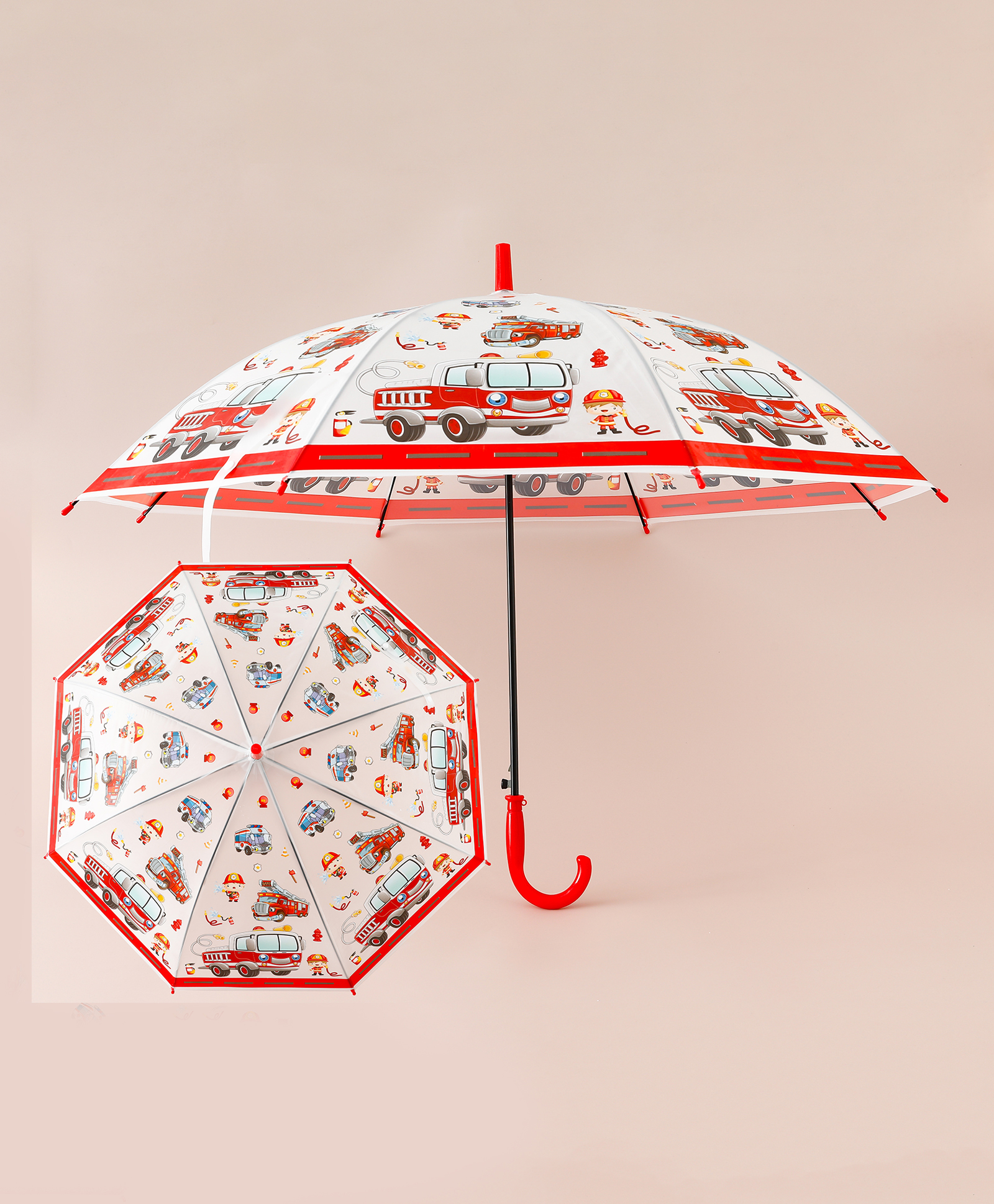 Babyhug Emergency Vehicle Printed Umbrella - Multicolor-image-36