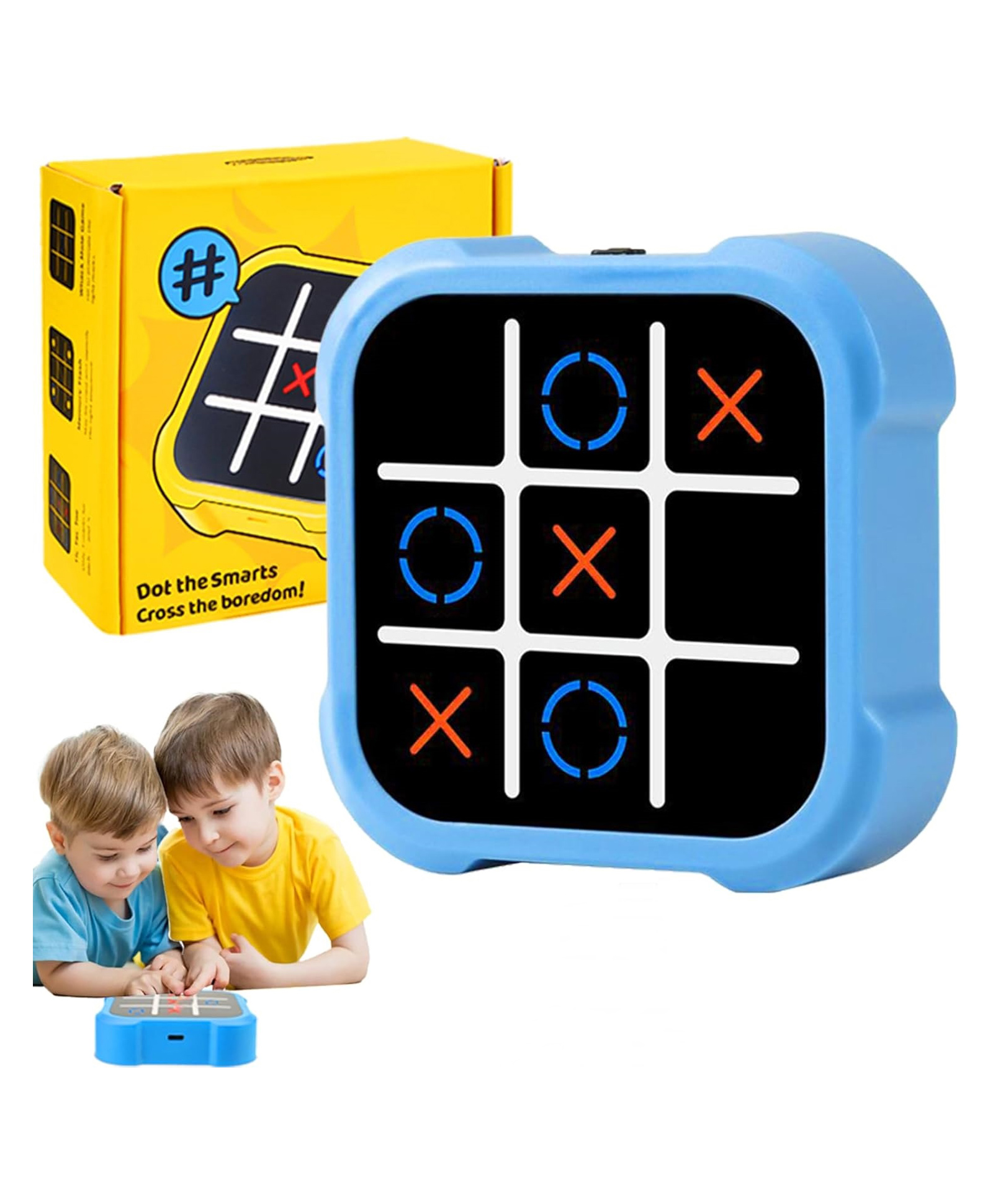 MUREN Tic Tac Toe 4-in-1 Digital Game, Handheld Portable Educational Puzzle Board Games for Kids and Adults, Perfect for Travel, Road Trips, and Birthday Gifts -Battery Operated-Color May vary-picture-39