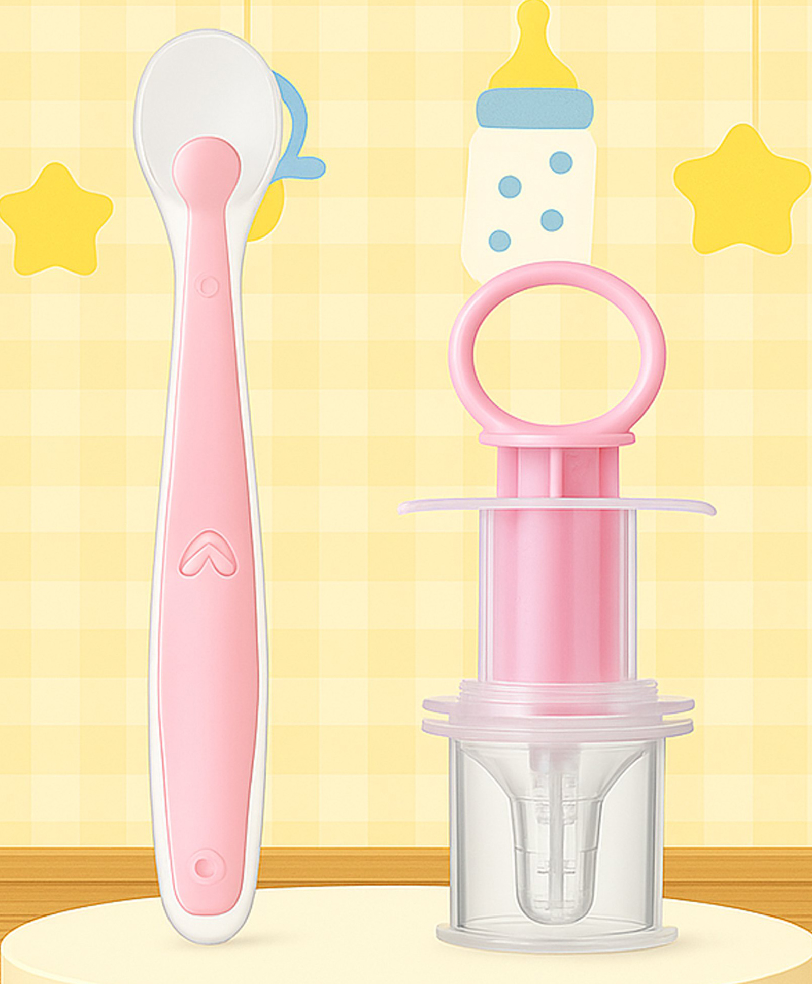 The Cheeky Kidzz Baby Ultra-Soft Food-Grade Silicone Spoon With Multi-Functional Smart Medicine Dropper Teether BPA Free (COLOUR MAY VARY)-image-45