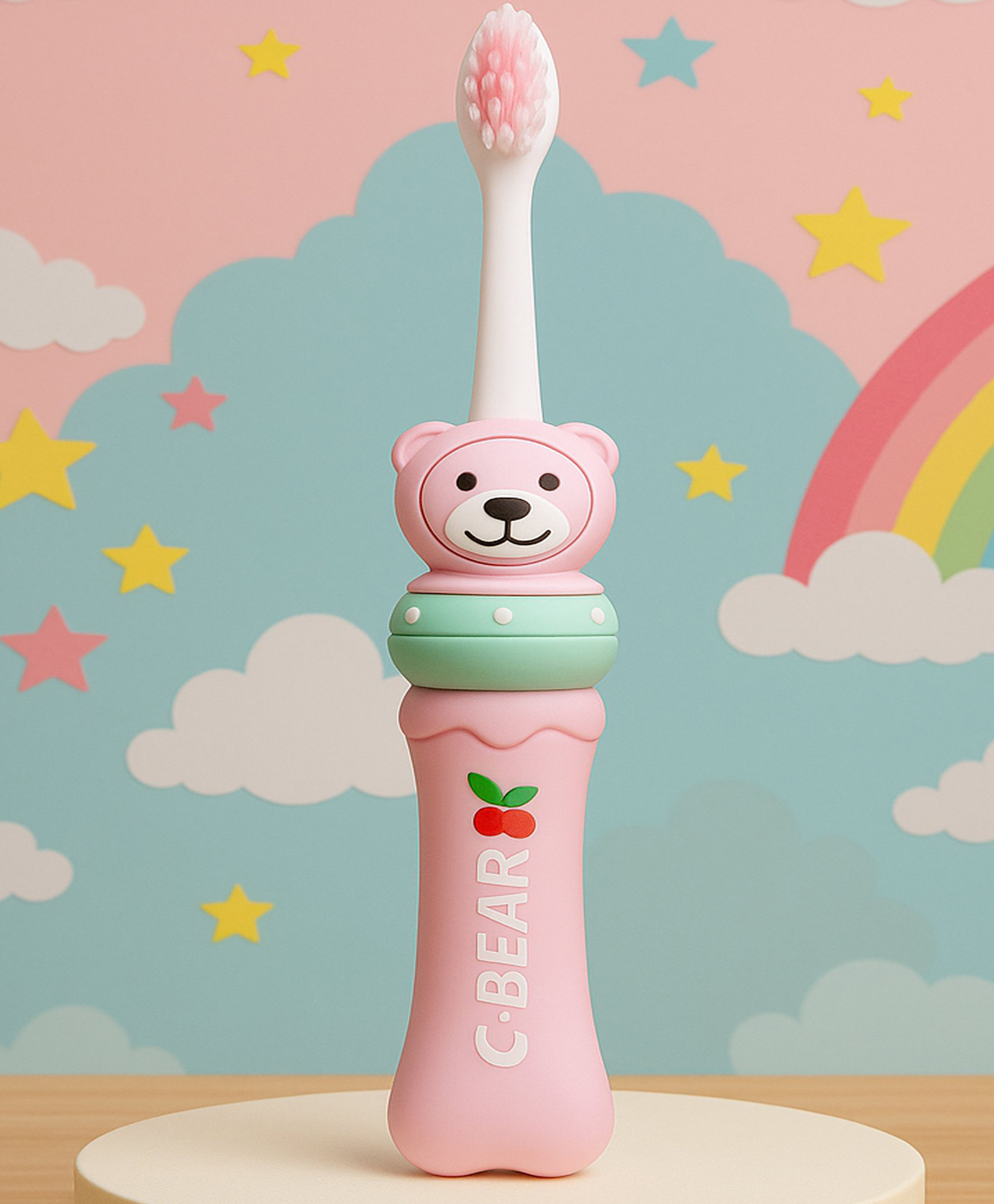 The Cheeky Kidzz Baby Ultra-Soft Bristles Manual Toothbrush For 1-10 Years Kids Oral Dental Care BPA Free (Light Pink)-image-22